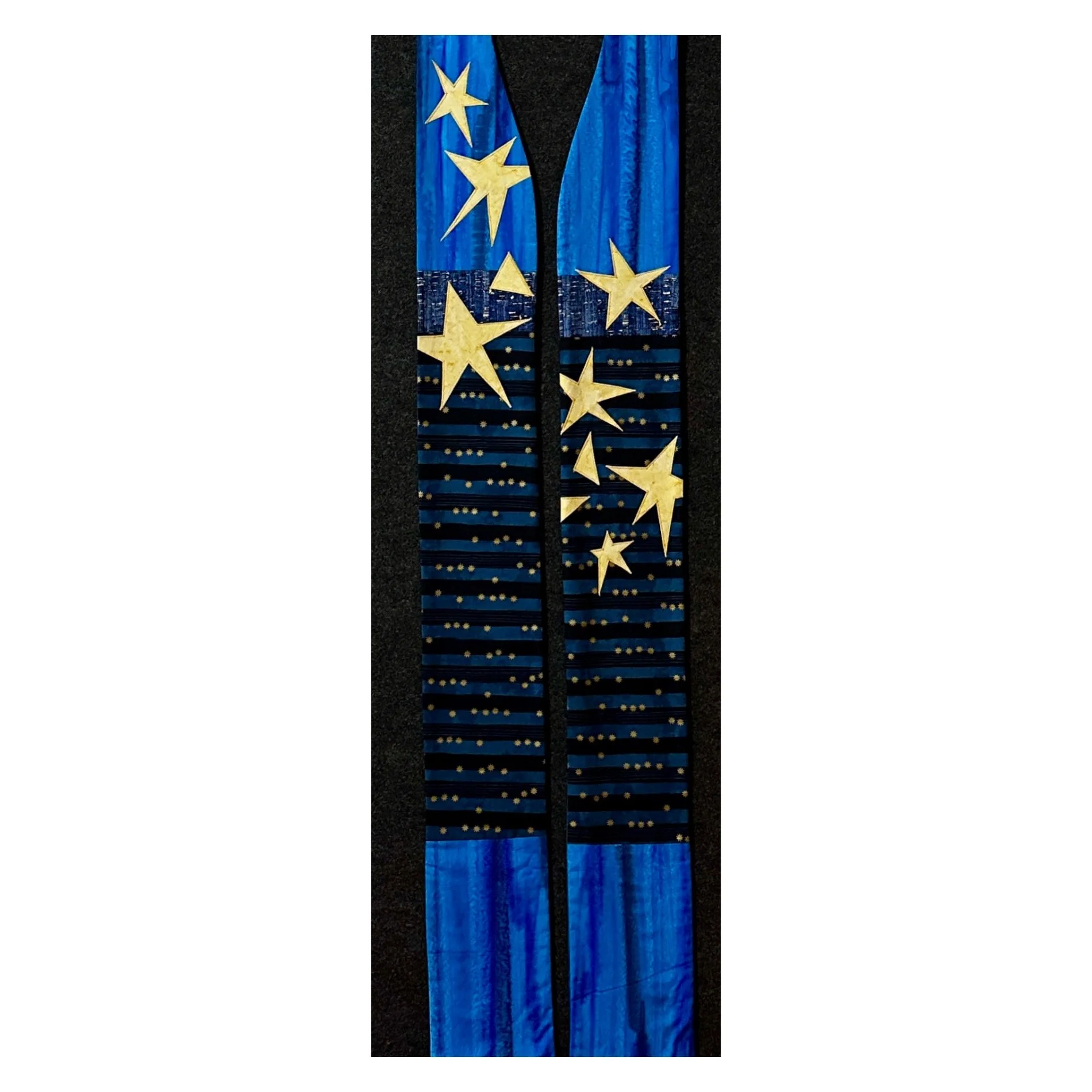 Starry Night | Advent clergy stole (blue)