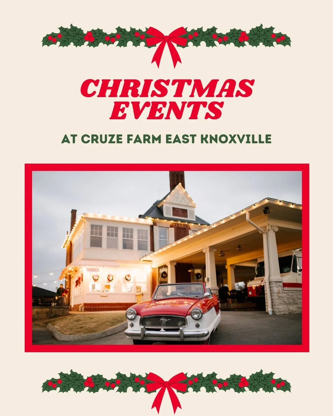 Join us @cruzefarmeastknoxville for a Tender Tennessee Christmas! 🎄❤️

📍 2721 Asbury Road