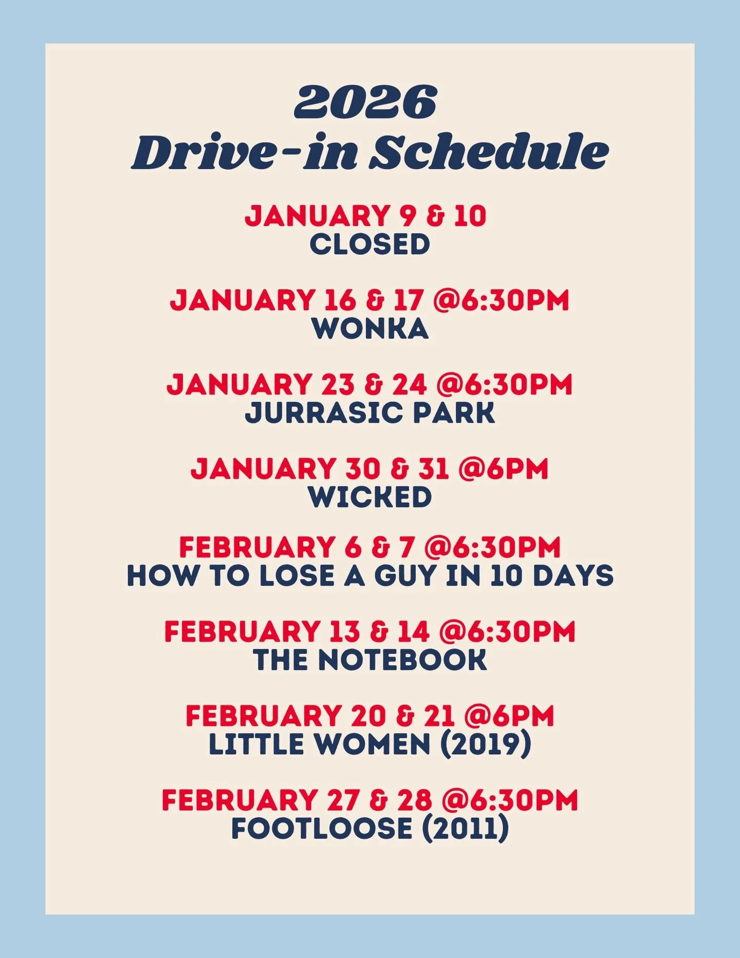 We can&rsquo;t wait to reopen and bring back Moovie Nights! 🎬🐮
Our first drive-in night returns January 16th @cruzefarmeastknoxville !
📍 2721 Asbury Road, Knoxville