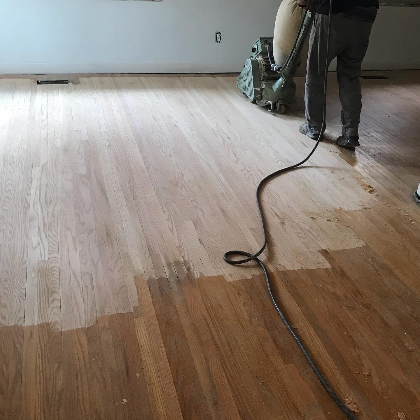 Bringing these hardwood floors back to life! 👌 #gtacontractor #renovation #construction #hardwood