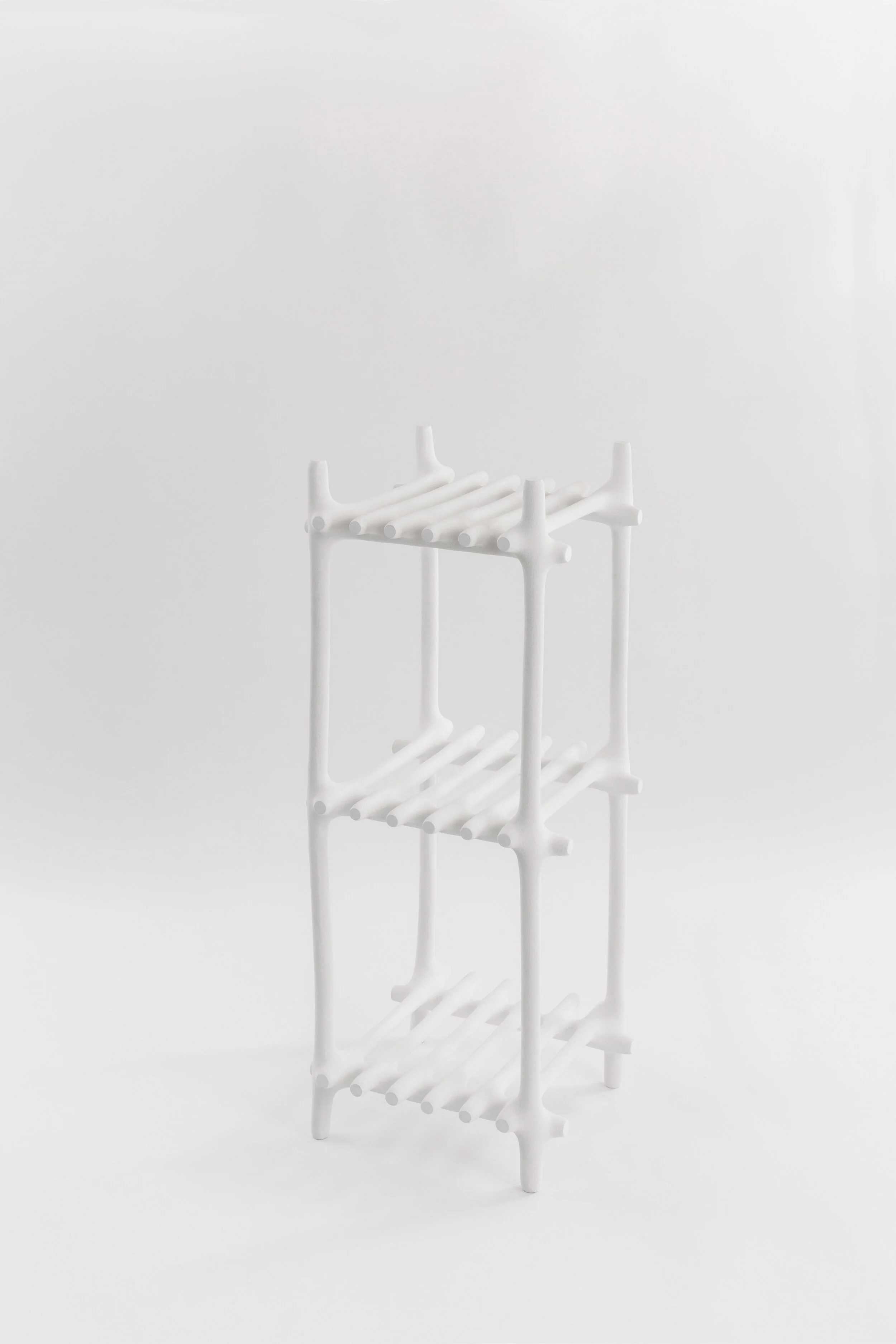 Hot Wire Extensions' Basic Shelf. A three layer shelf finished with polyurea in white