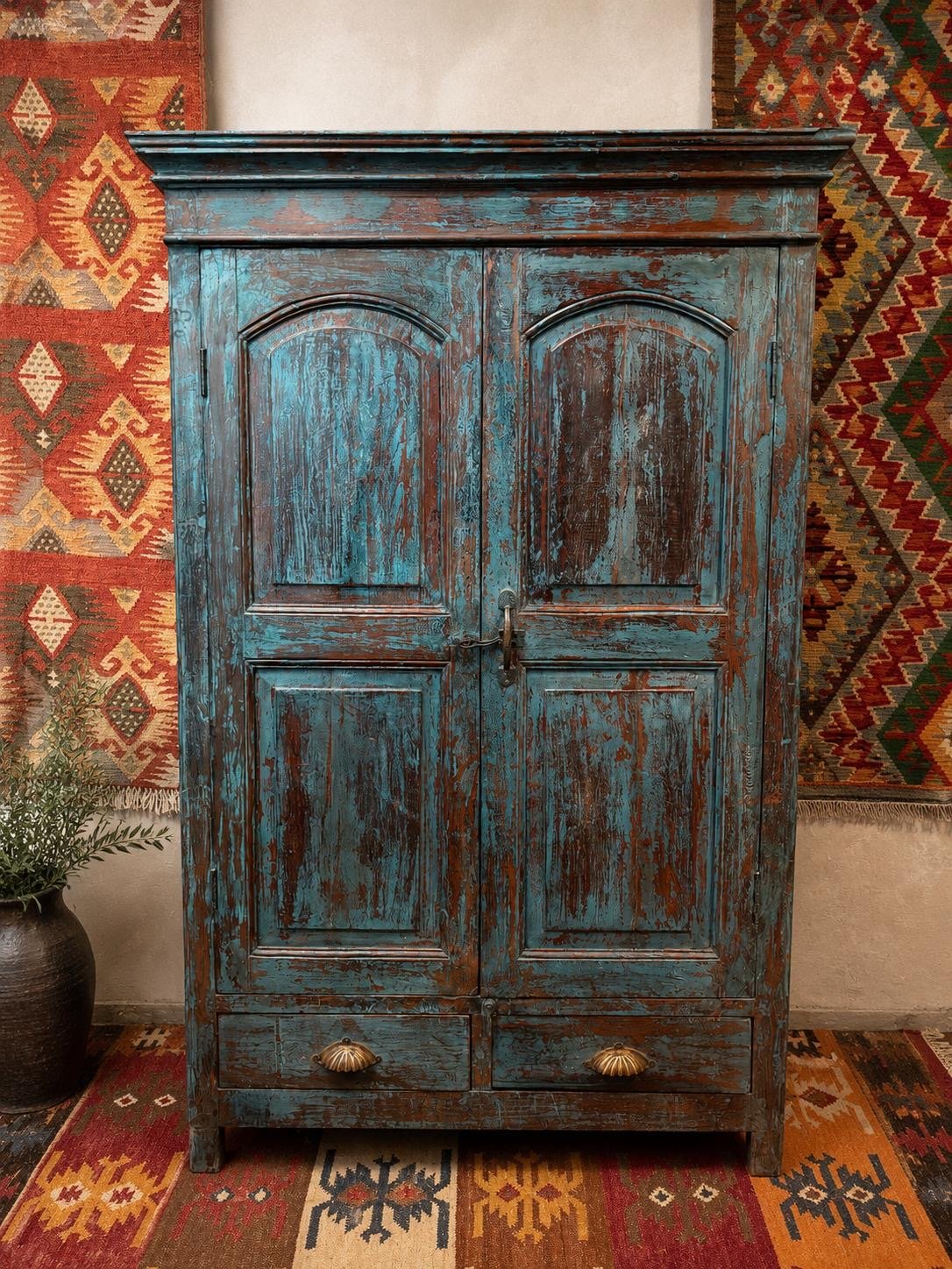Teak cupboard with drawers