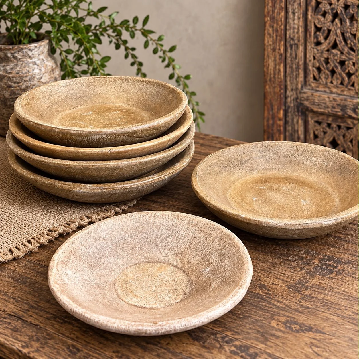 Marble plates and bowls