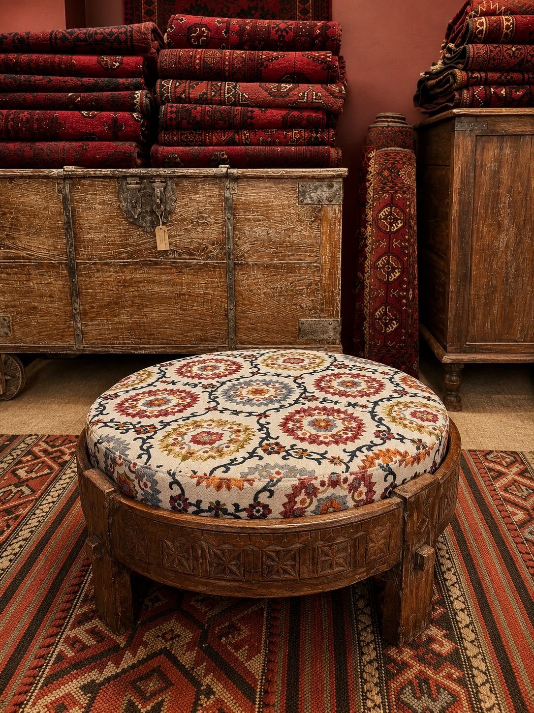 Grain table with cushion