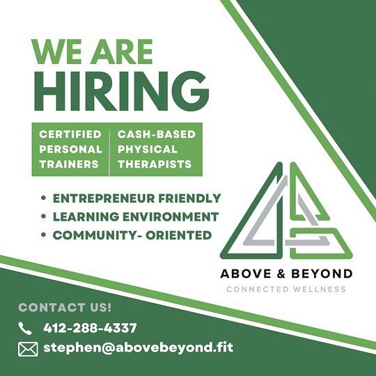 Above &amp; Beyond space in Squirrel Hill is ready to grow. We are looking to bring on dedicated professionals who truly go Above &amp; Beyond for their clients and patients. Allow us to provide a space that supports your career growth and encourages