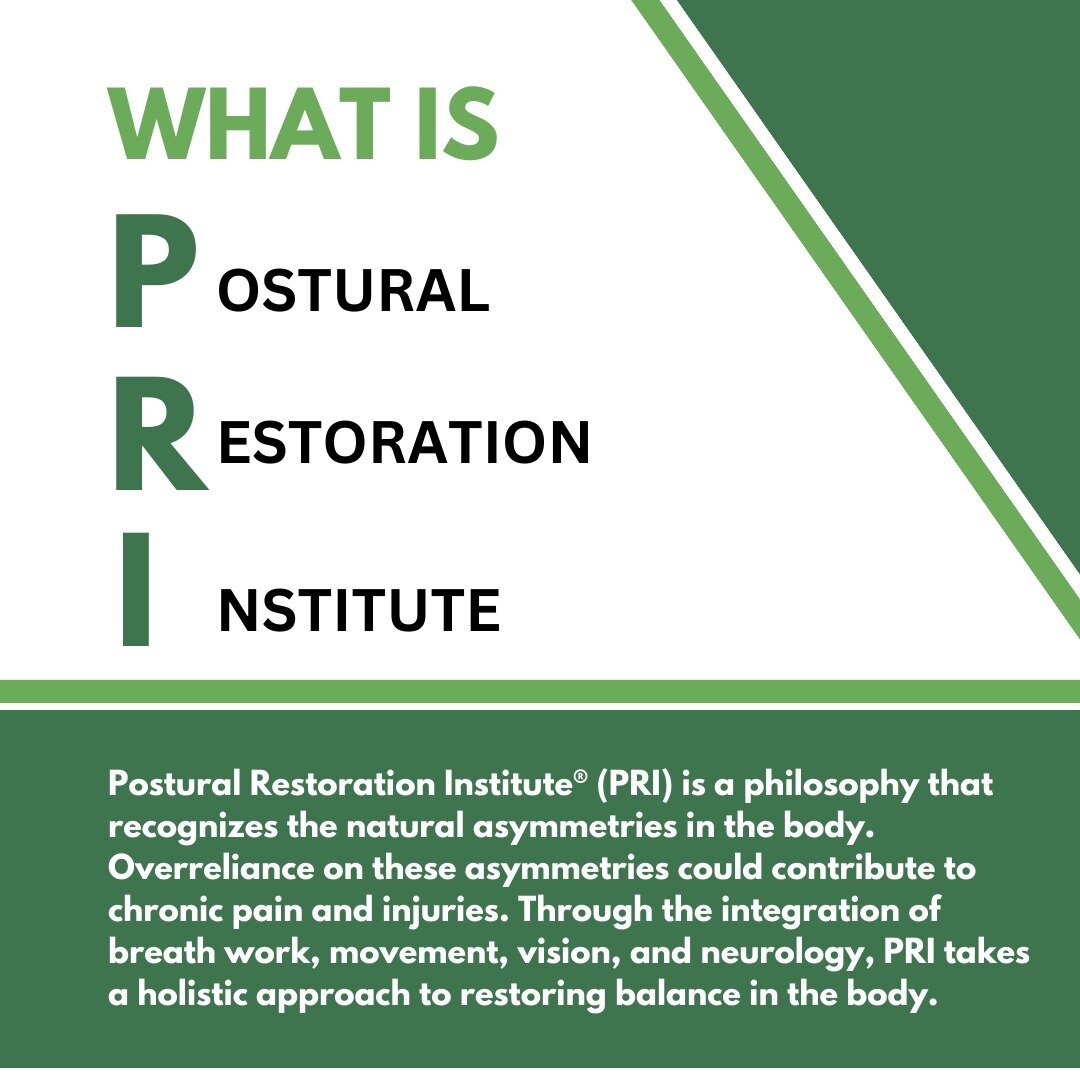 The science behind The Postural Restoration Institute is one of the reasons why we can help people overcome setbacks that are often not resolved by conventional methods. 

PRI provides us with a lens to view people from the inside out, helping us und