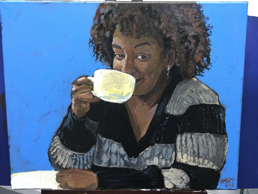 Portrait of Tia, acrylic 16 x 20 (NFS)