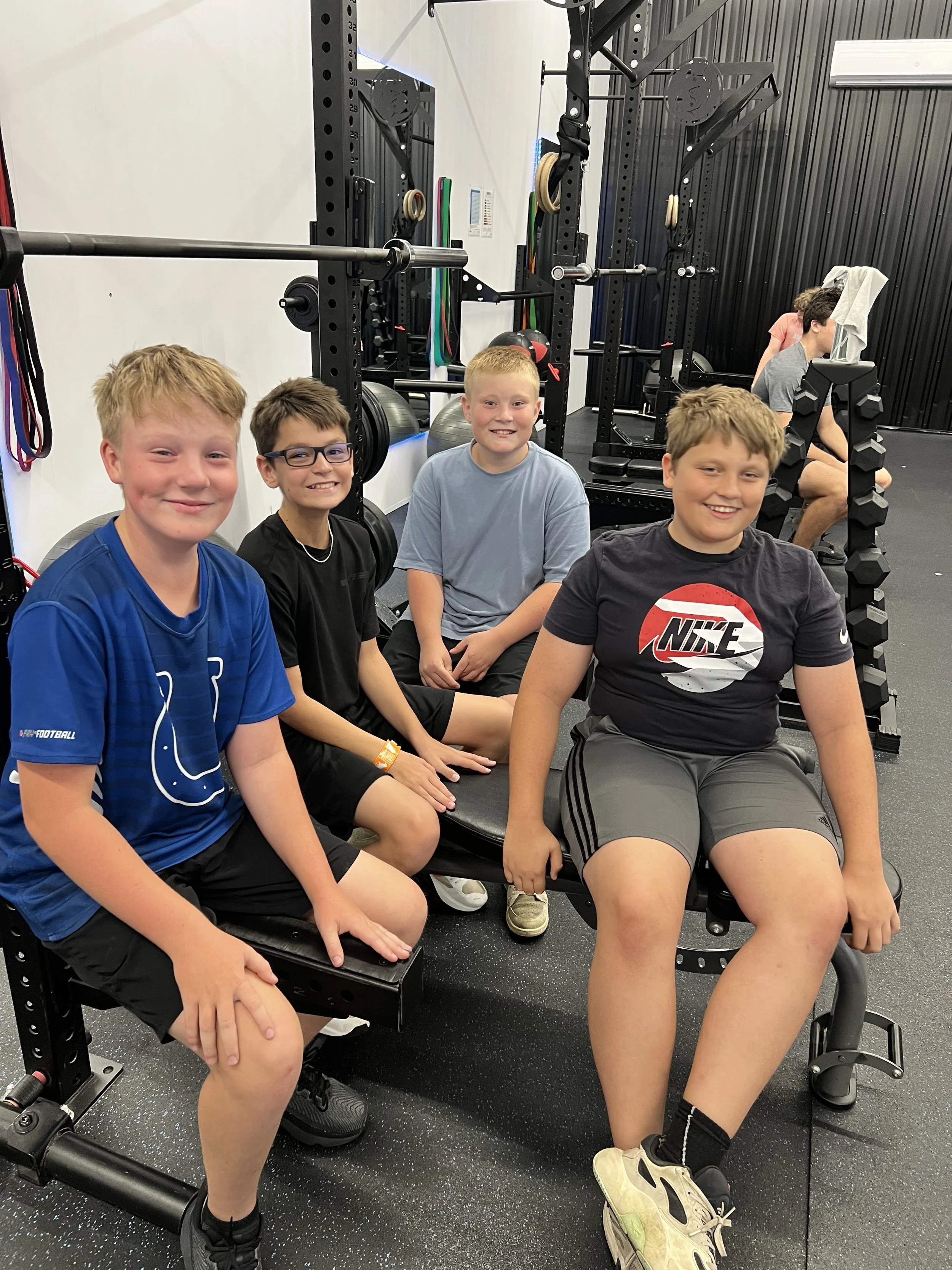 Youth athletes at jolt fitness dryland training for upcoming hockey season