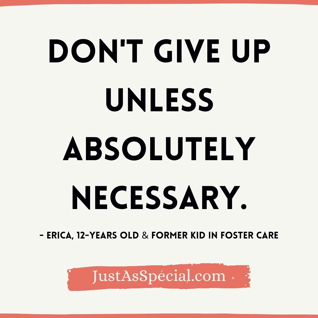 &ldquo;I know it's going to be rocky in the beginning, but that stability is really what a foster child needs. 

Because coming from a place where it's nothing but chaos, we have learned to thrive in chaos and it's not a healthy place to thrive in. 
