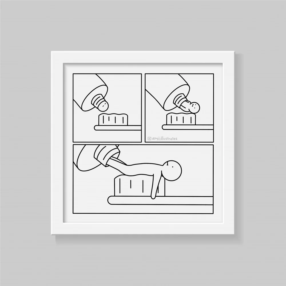 Funny 'Toothpaste' Print - Amii Illustrates