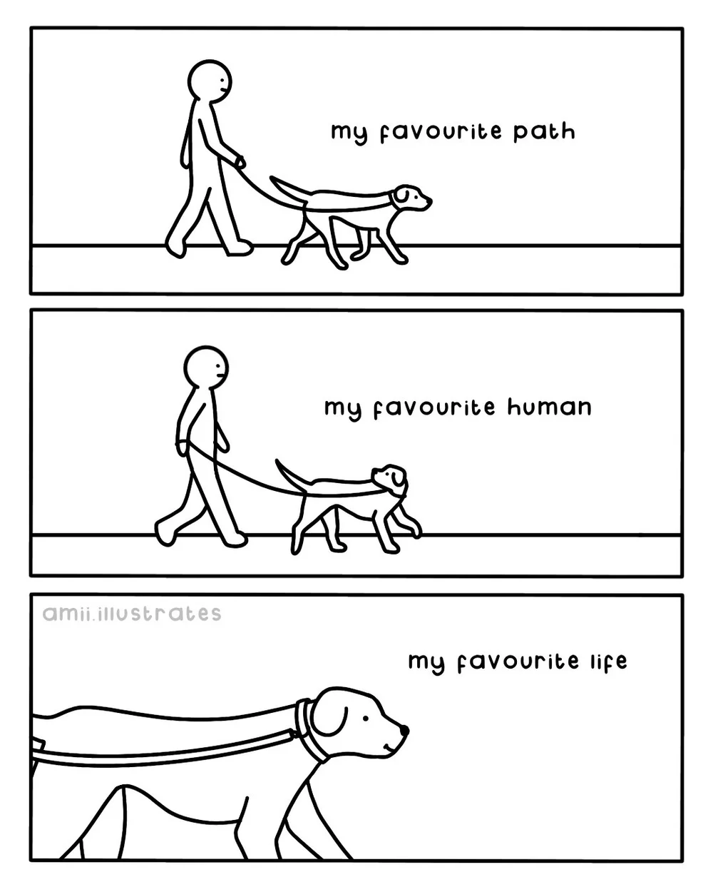 Funny 'Path' Wholesome Dog Print Amii Illustrates