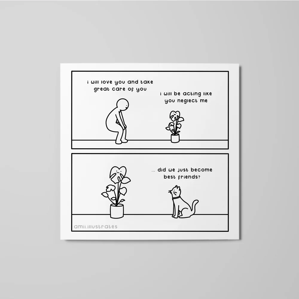 Funny 'Cats and Plants' Print - Amii Illustrates