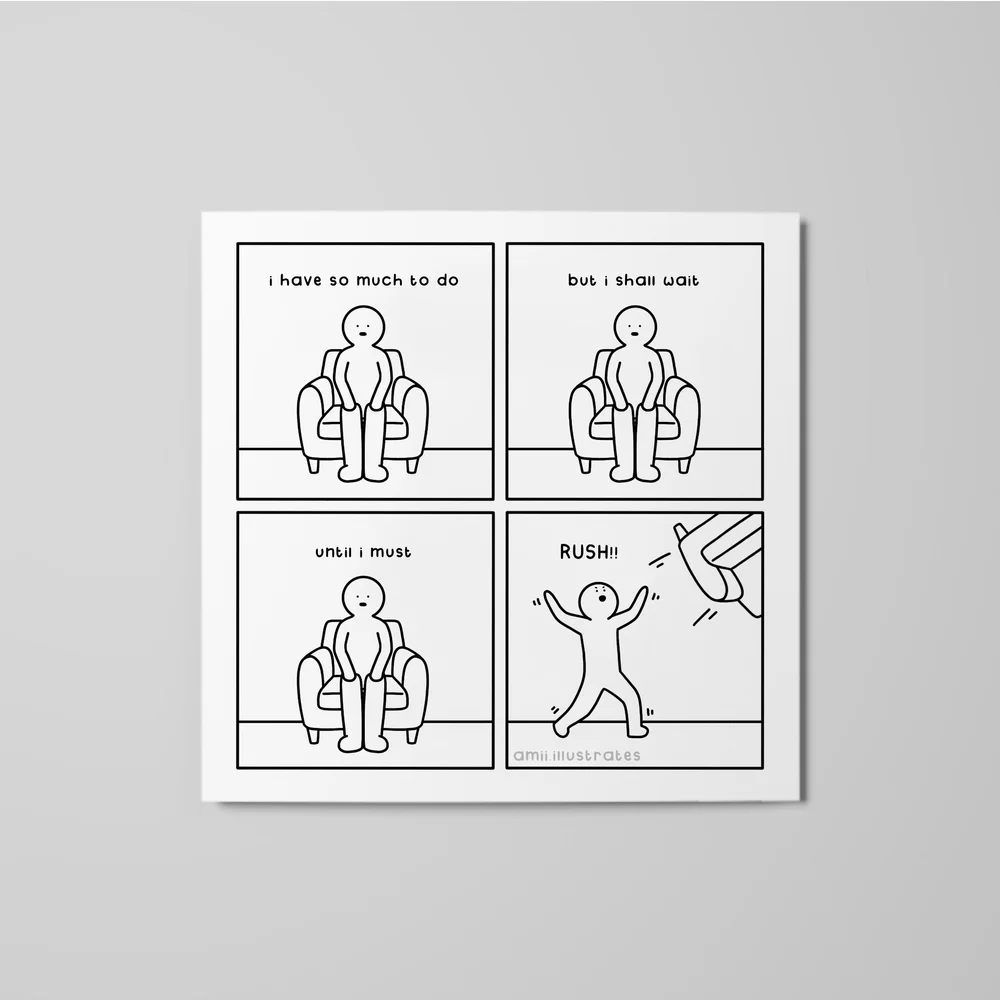Funny 'Rush' Print - Amii Illustrates