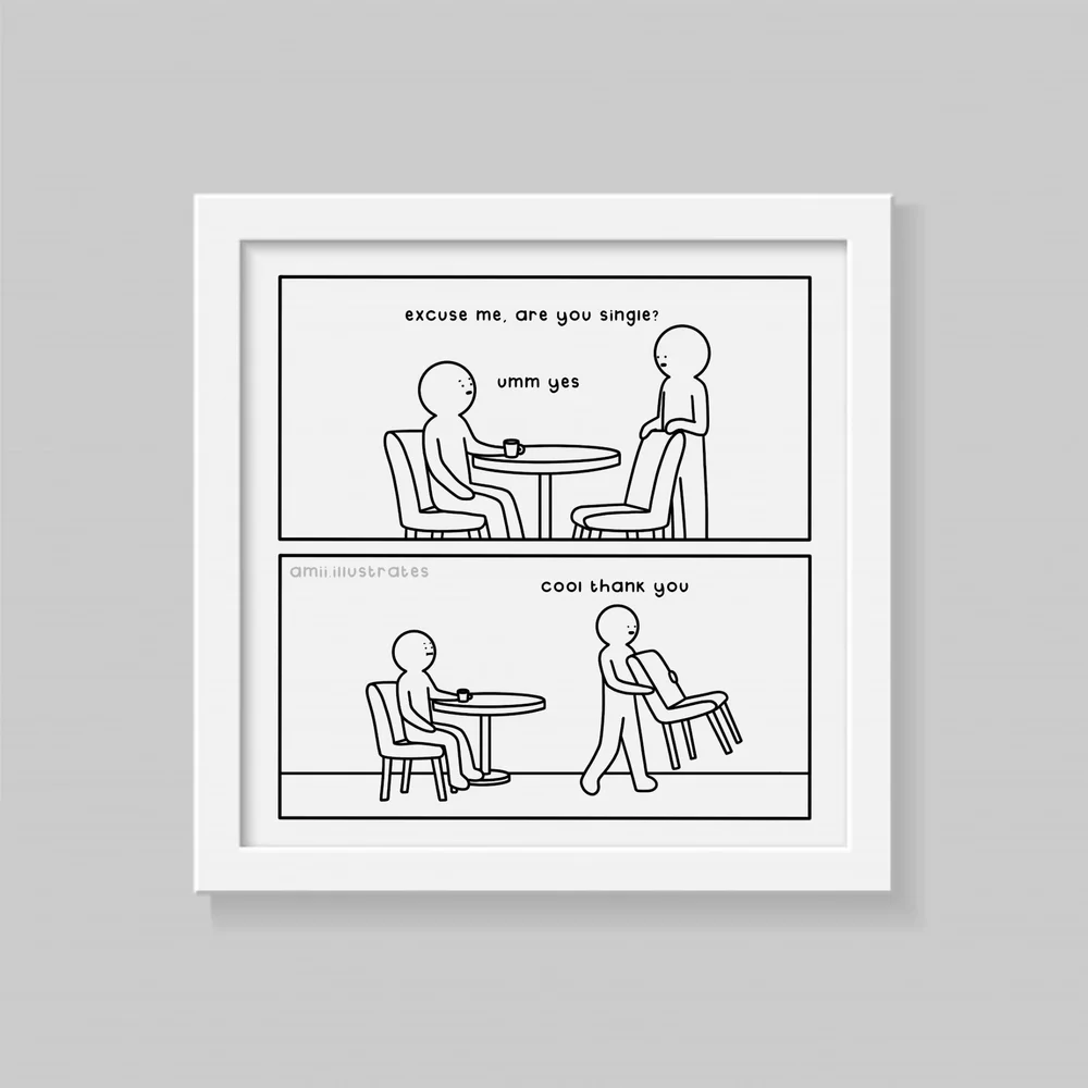 Funny 'Single' Print - Amii Illustrates