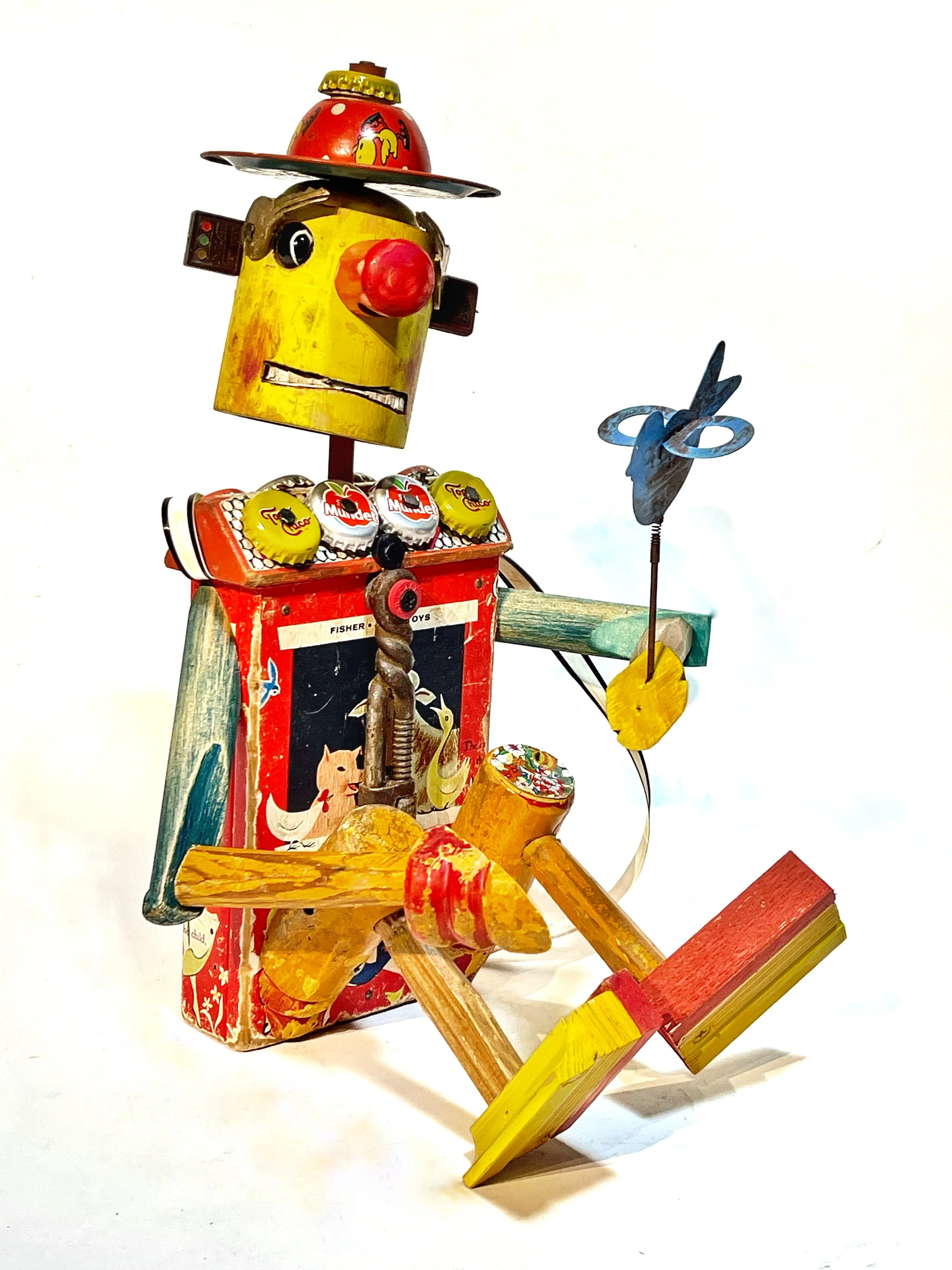 Bye Bye Birdie, 14"x14"x10" Assemblage, Private Collection