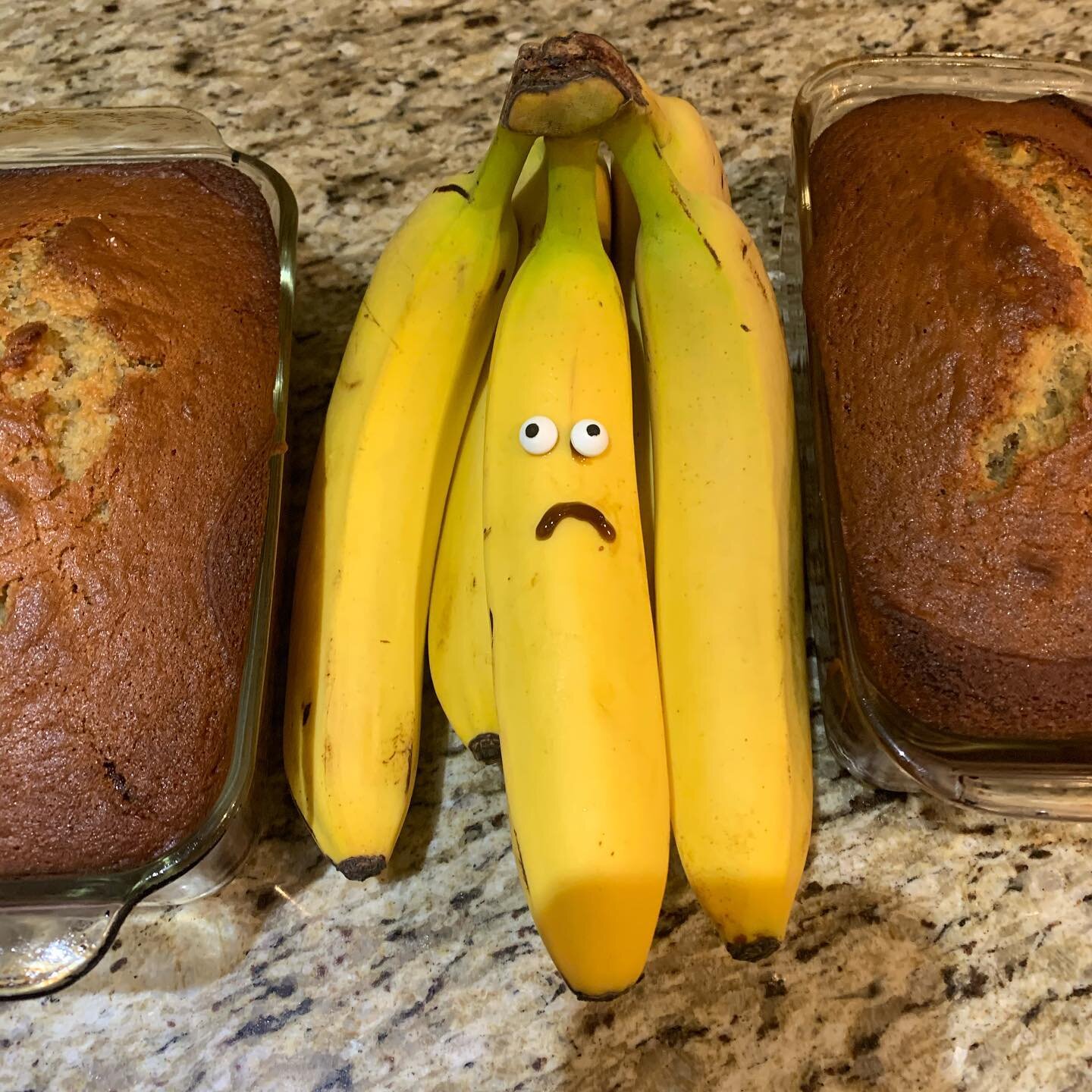Yesterday was national banana bread day.  So busy making OSPCA cupcakes these poor guys felt ignored.  Happy belated national banana bread day #nationalbananabreadday #betterlatethannever #cupcakedayca #ospca