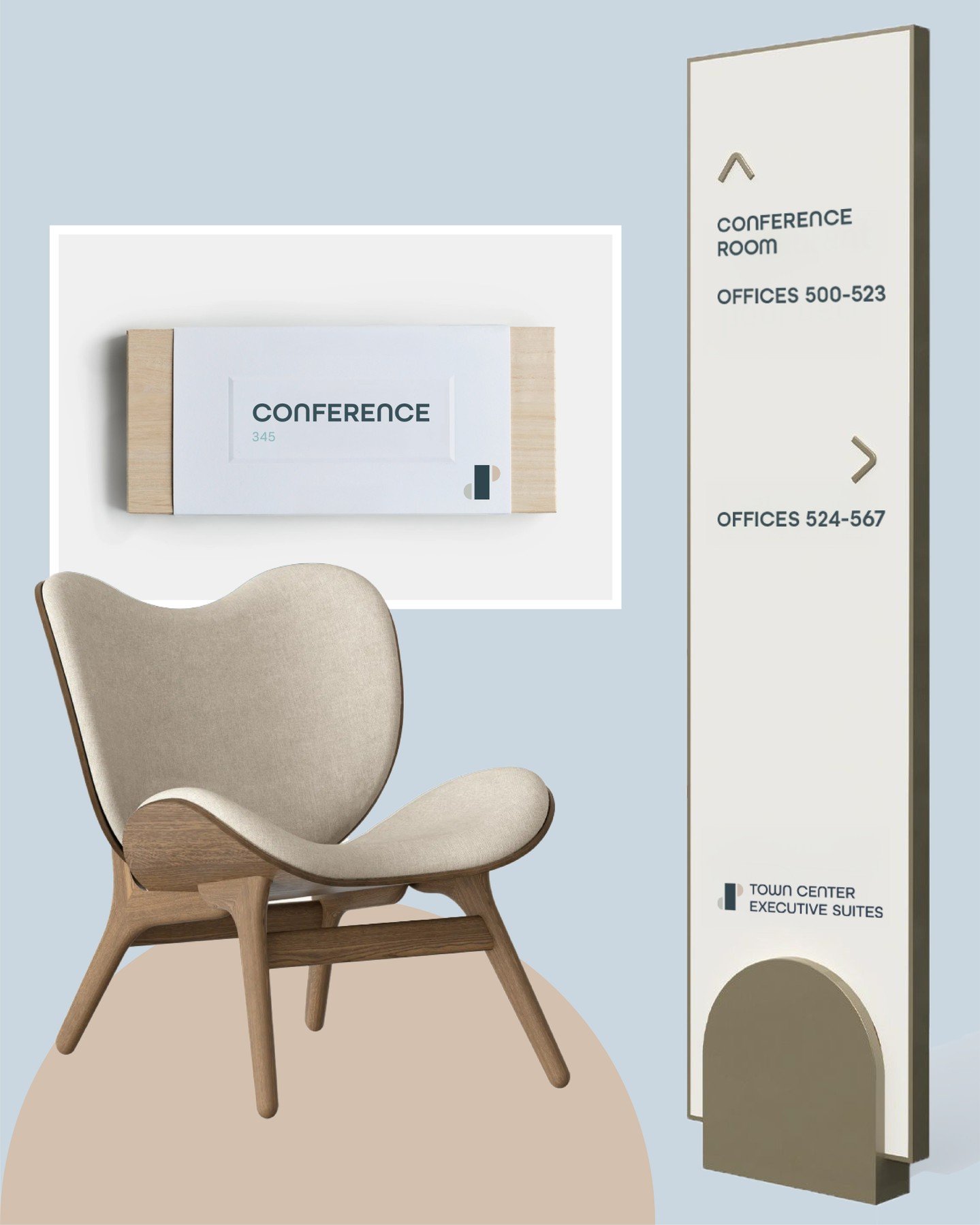 Branding you can sit in. 🪑

We believe in "cohesive branded environments" that go beyond traditional media. 
For Town Center Executive Suites, we brought the brand into the built space to create a uniquely memorable experience for every te