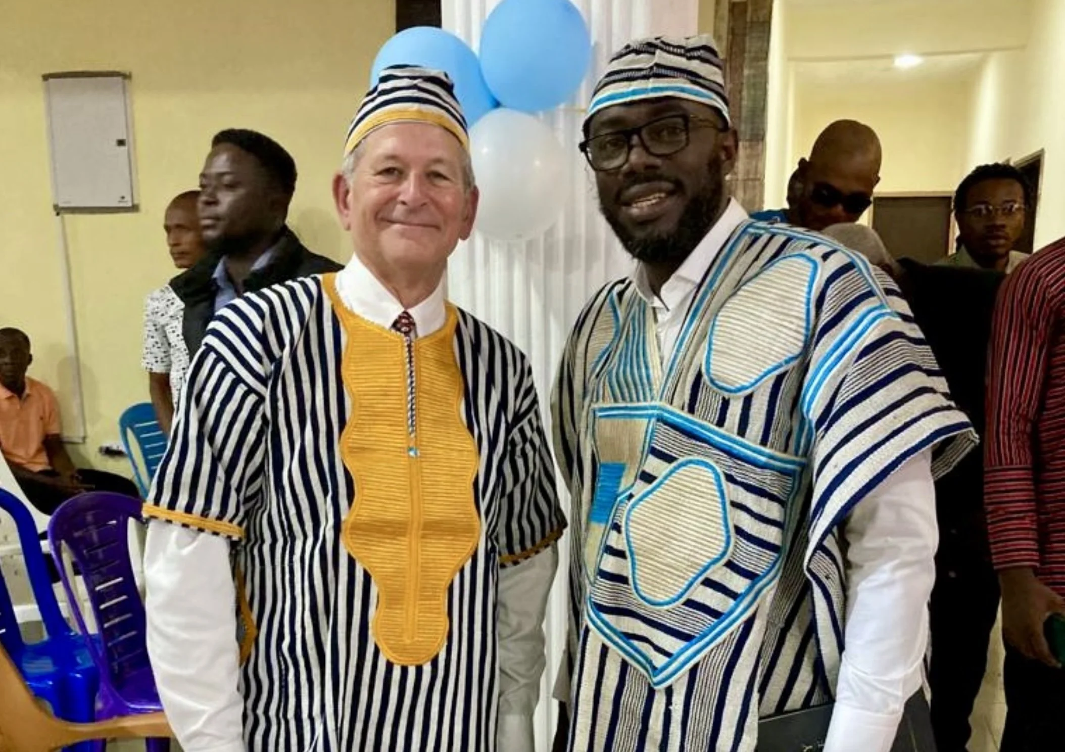  Sovereign Grace Executive Director, Mark Prater, with Dyonah Thomas, Senior Pastor of Grace Life Church and key leader in West Africa. Dyonah is the first ordained Sovereign Grace elder in West Africa. 