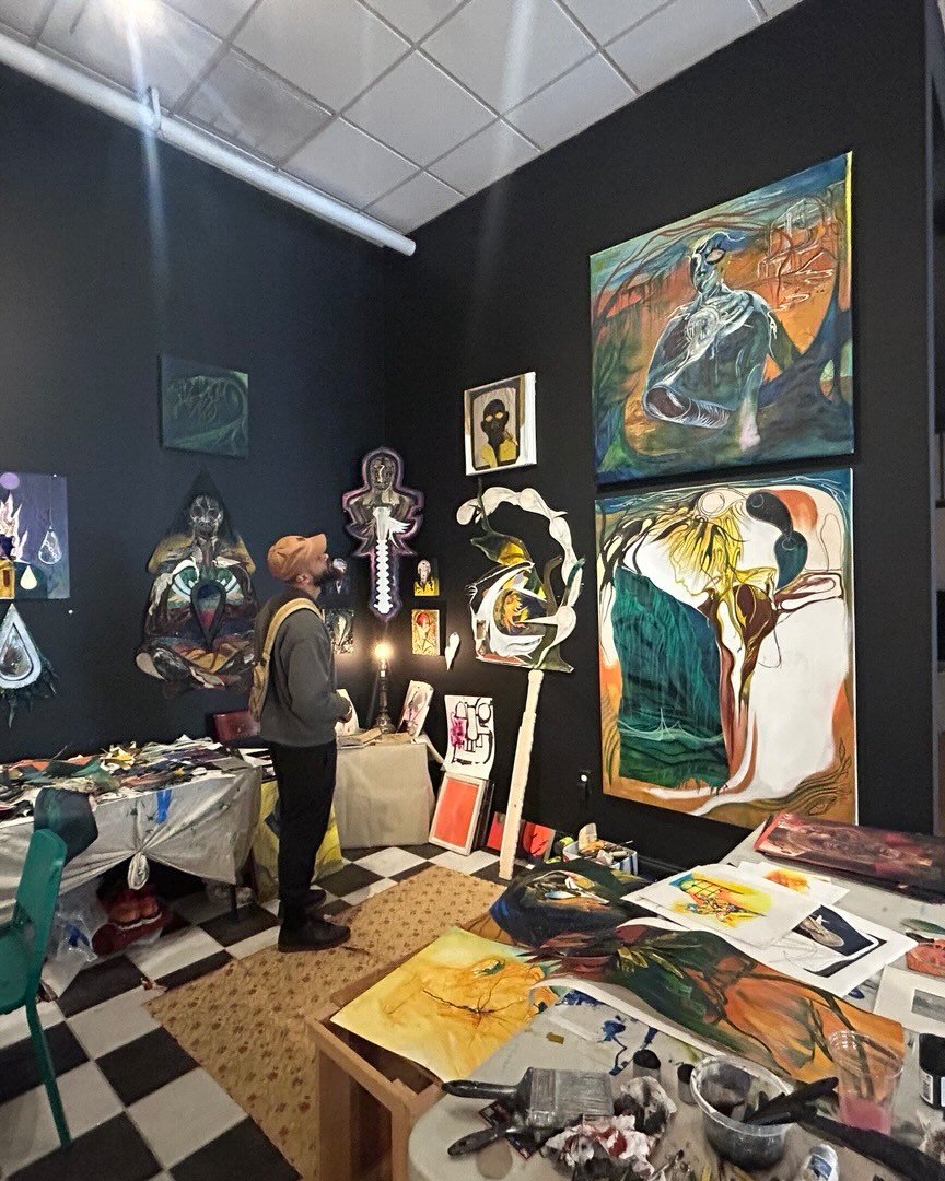 #fbf A look back at the shared studio of @raintheneo &amp; @creator_flower @citycenteratoysterpoint opened to visitors during last year&rsquo;s Tenfold Exhibition. It has been a privilege welcoming the two former resident artists to the CAN Team. We 