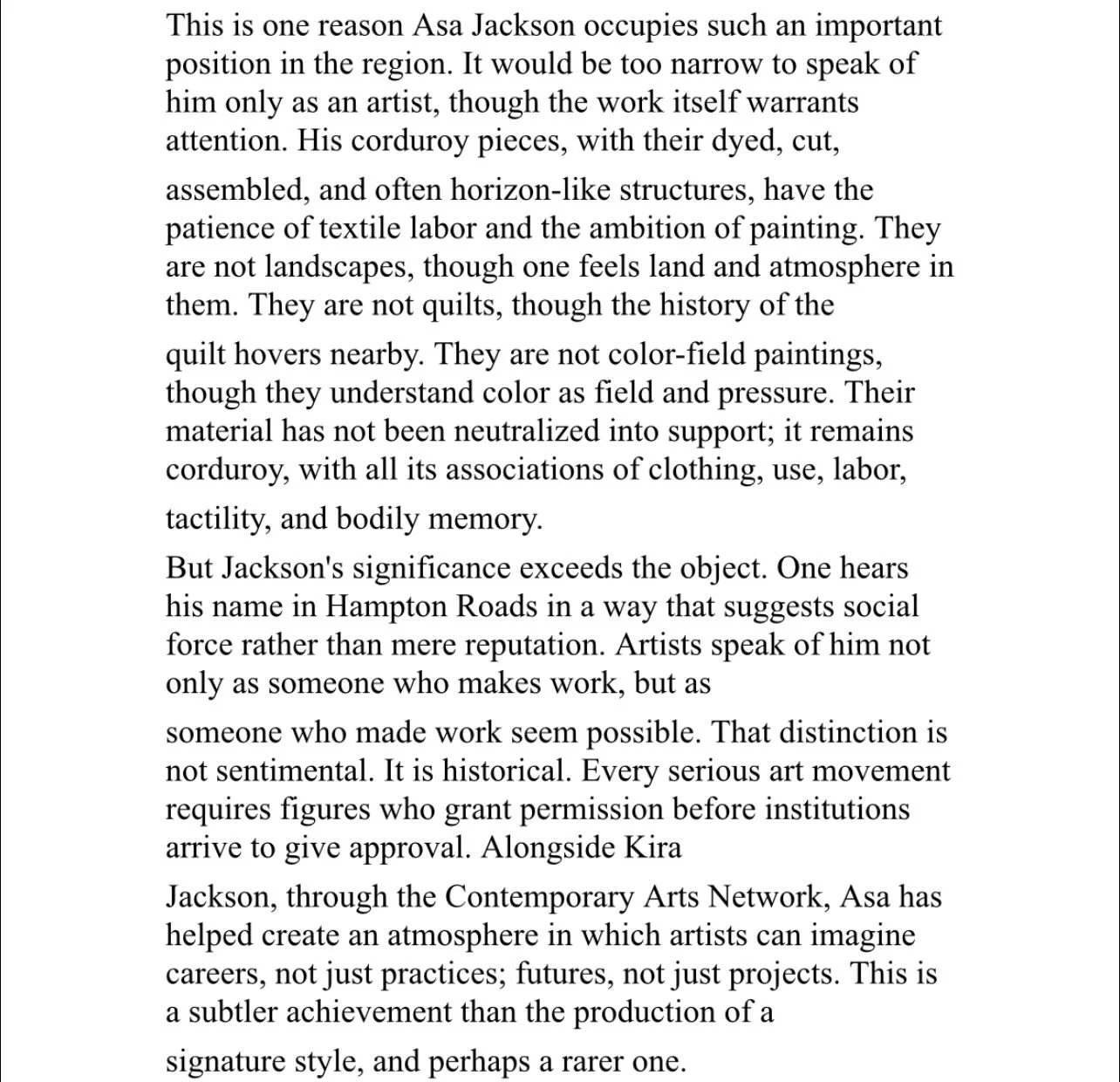 Former CAN Foundation Artist in Residence @matthewstevenpierce is at work on archiving history. We give thanks for this very thoughtful acknowledgment of CAN co-founder @asajacksonart &amp; of the essence of the CAN. The work has always come from a p