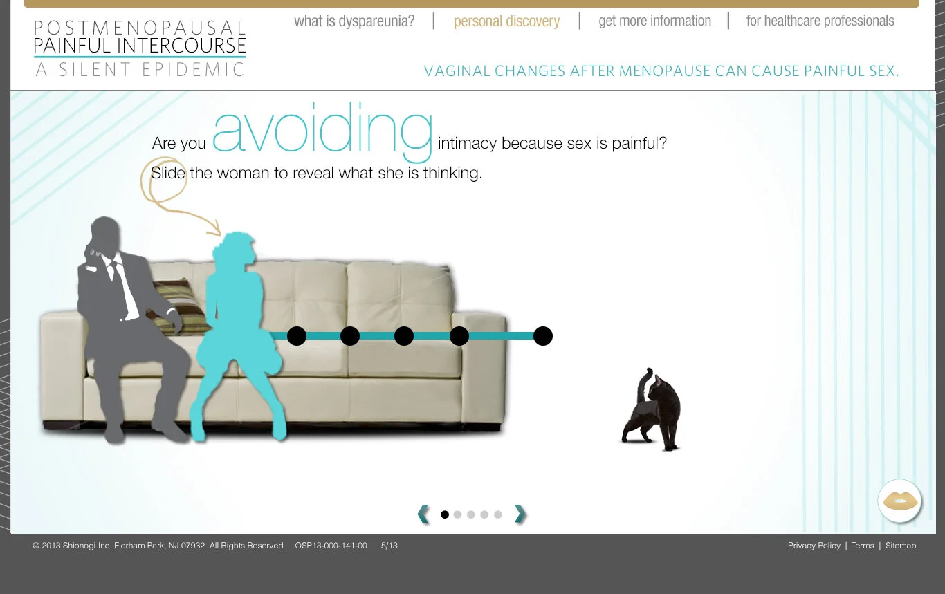 Interactive sliding scale part of quiz asking women to rate their level of intimacy avoidance