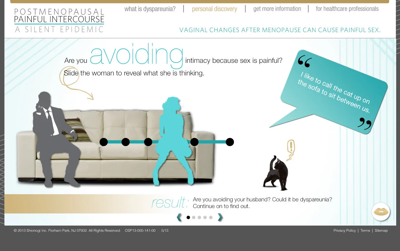 Example of the interaction and corresponding pop-ups