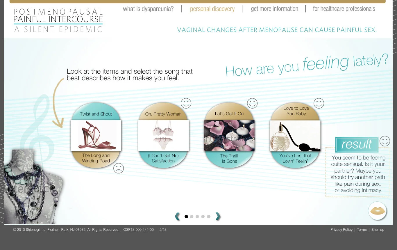Example of the interaction and corresponding pop-ups