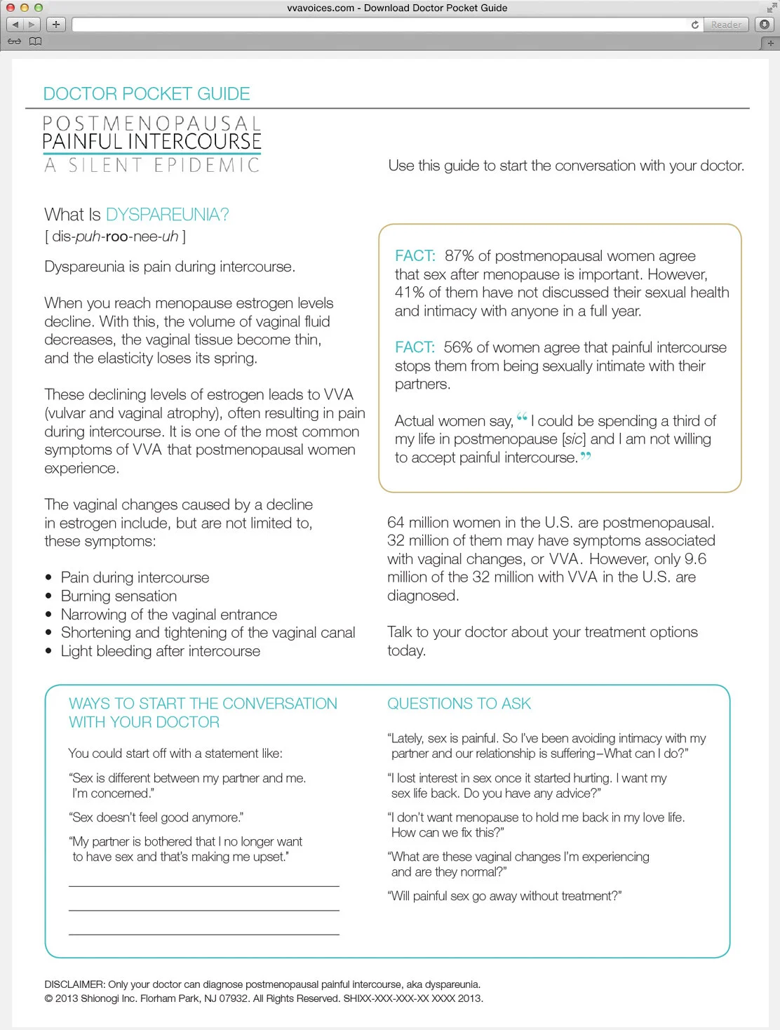 Downloadable Doctor Discussion Guide