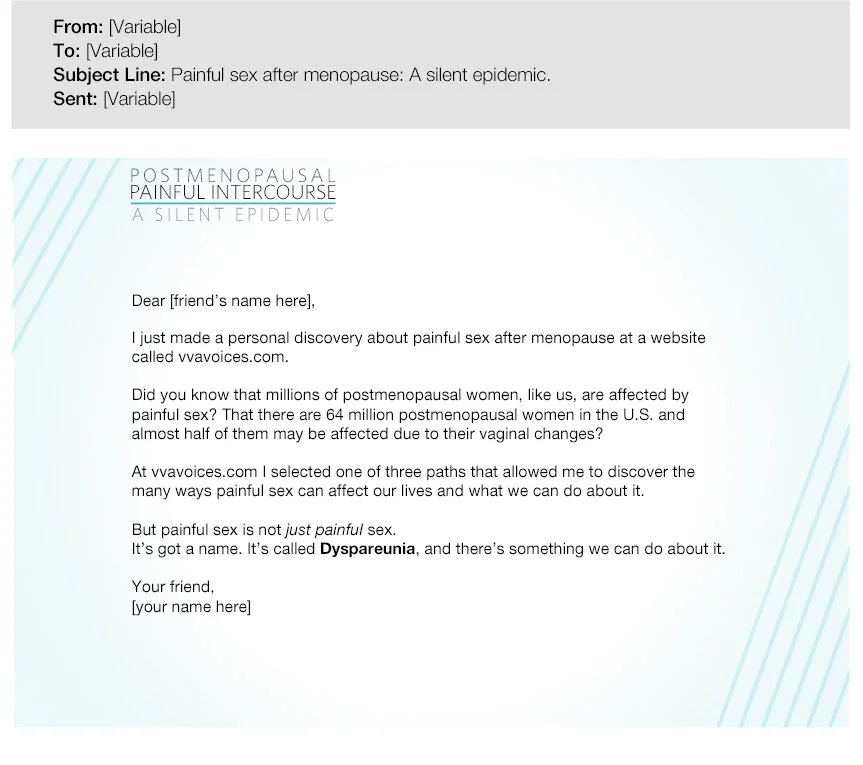 Email that can be sent to friends