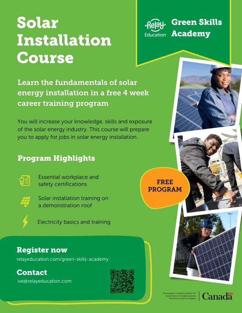 Promotional poster for Solar Installation Course.
