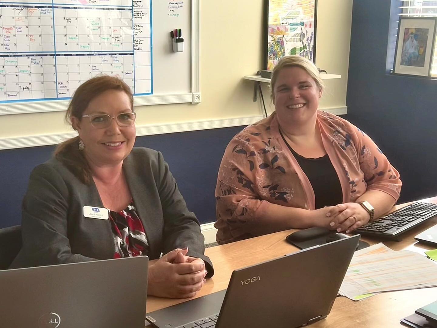 We are so excited to have April Knight, the State Director for West Virginia 211, spending a couple of days with us this week! 😃

April is working with our Community Engagement Specialist, Delaney, to continue our efforts to build a strong 211 syste