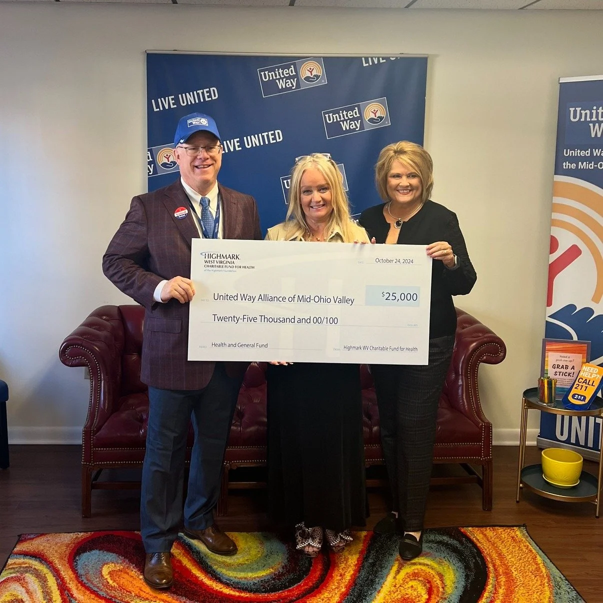 Highmark West Virginia Charitable Fund for Health has awarded $102,000 in grants to United Ways across the state of West Virginia. 

The grants, ranging from $3,000 to $25,000, will be given to the 12 West Virginia United Ways. The United Way Allianc