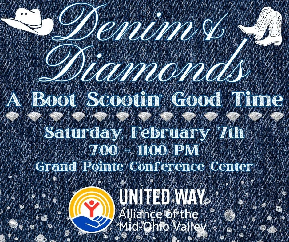 💎 Denim &amp; Diamonds: A Boot Scootin' Good Time 💎

Saturday, February 7th
7:00-11:00 PM
Grand Pointe Conference  Center

This year's event is not just for the ladies! Bring your fellas out for a Boot Scootin' Good Time! 

🎶 Enjoy live entertainm