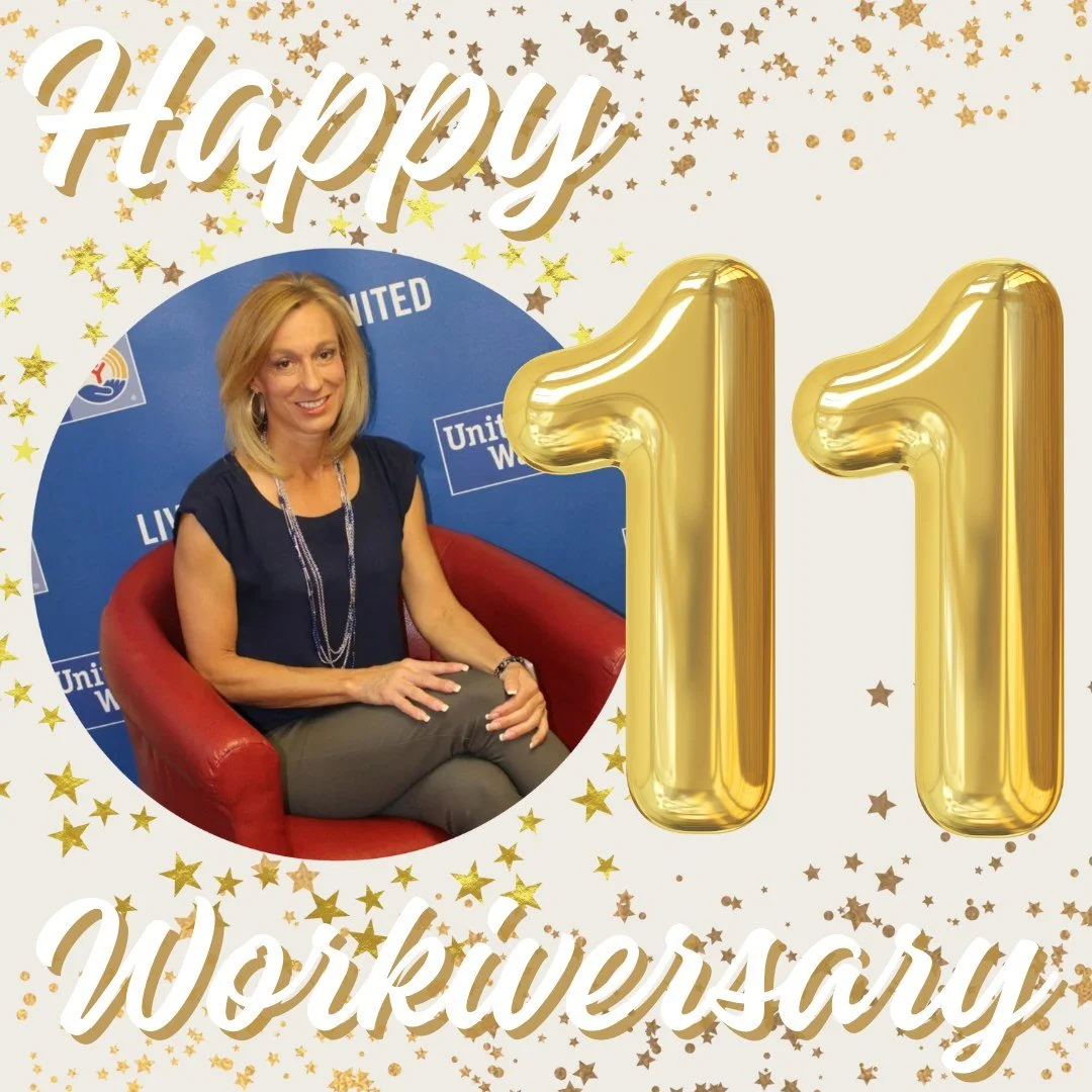 Our Finance &amp; Operations Director, Michelle, is celebrating ELEVEN YEARS at our United Way this week! 🥳 

Happy Workiversary, Michelle! 1️⃣1️⃣

#LiveUnited #UnitedIsTheWay