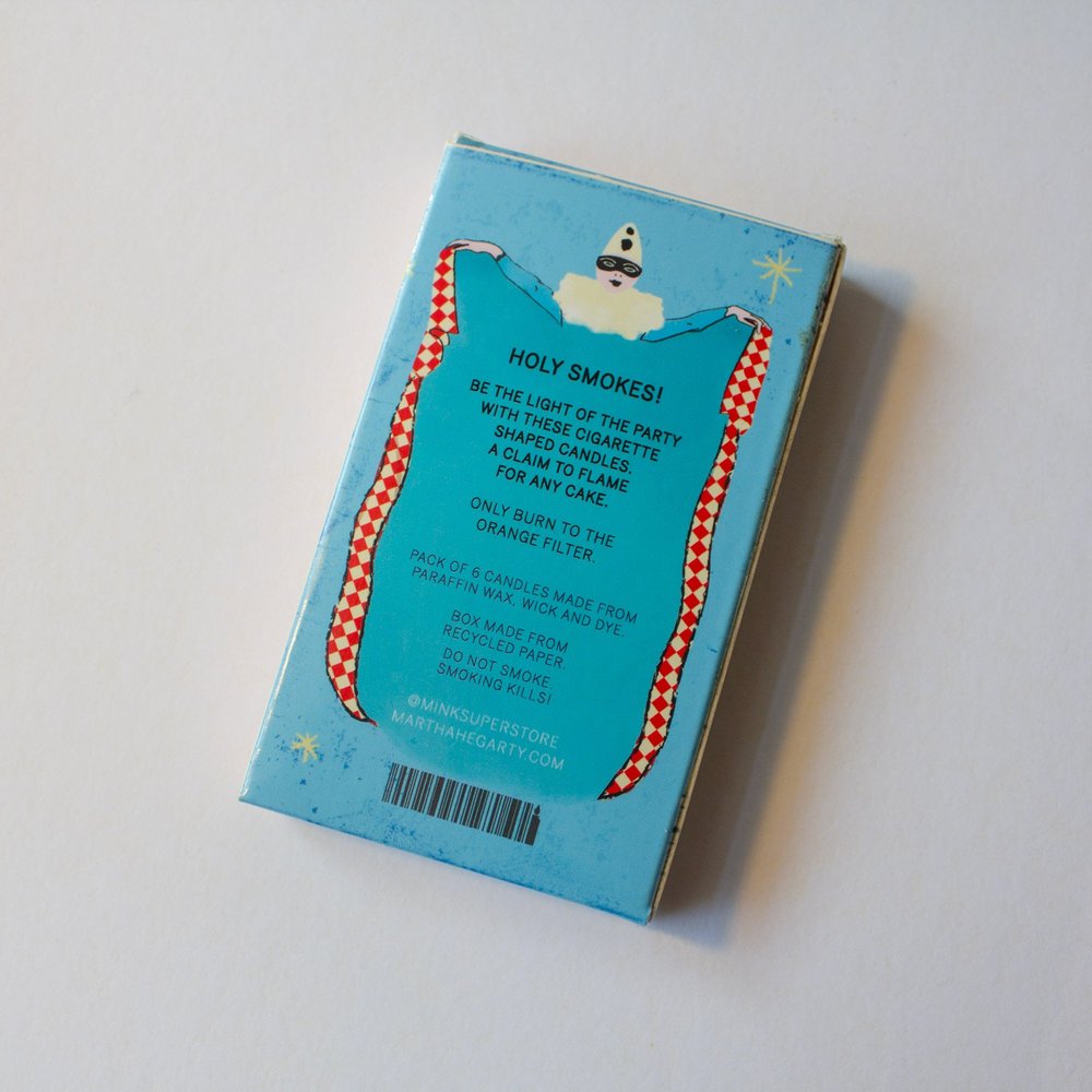 cigarette shaped candles Holy Smokes: Cigarette Birthday Candles — Martha Hegarty
