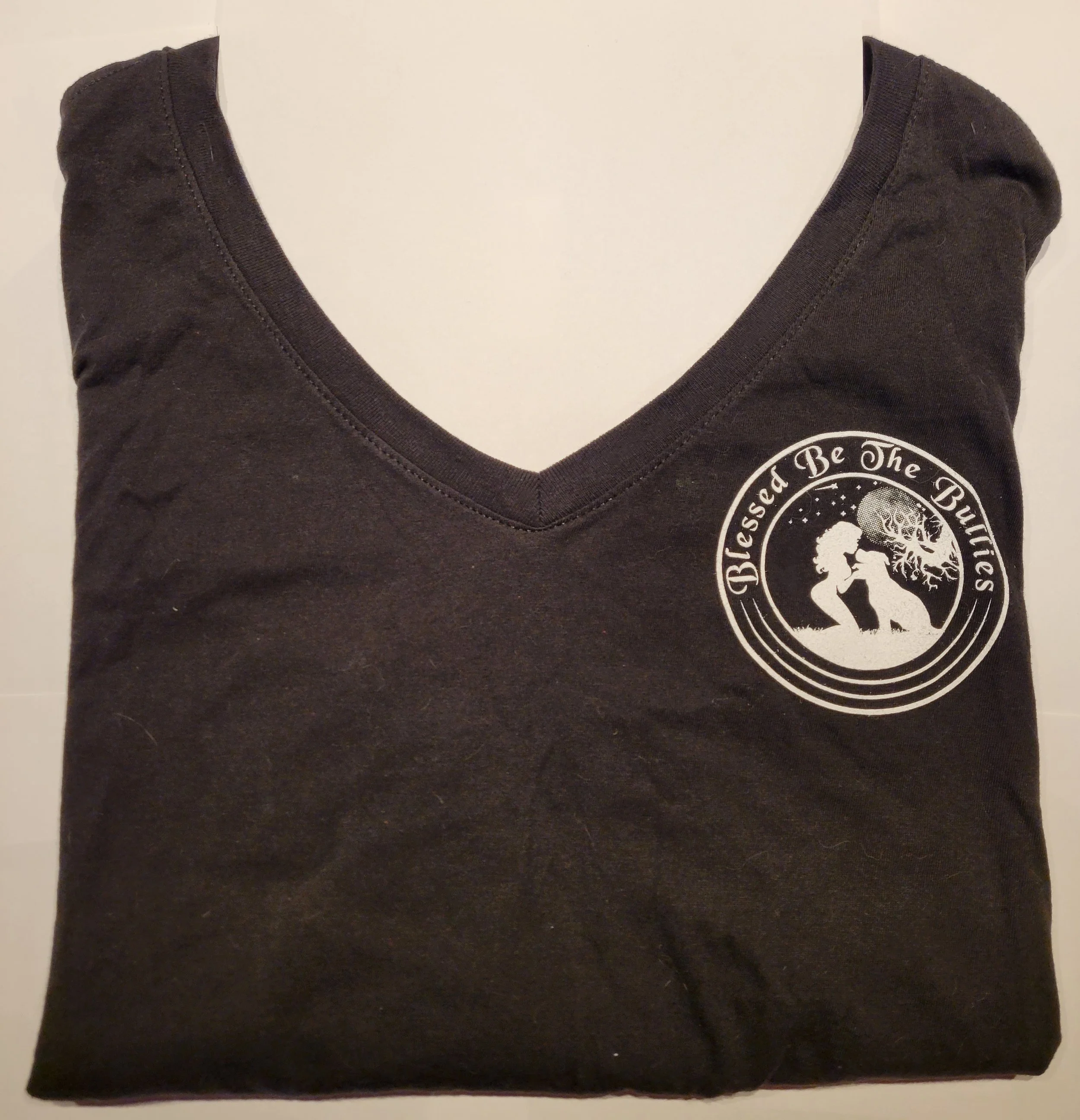 Women's Long Sleeved V-neck Logo Tee