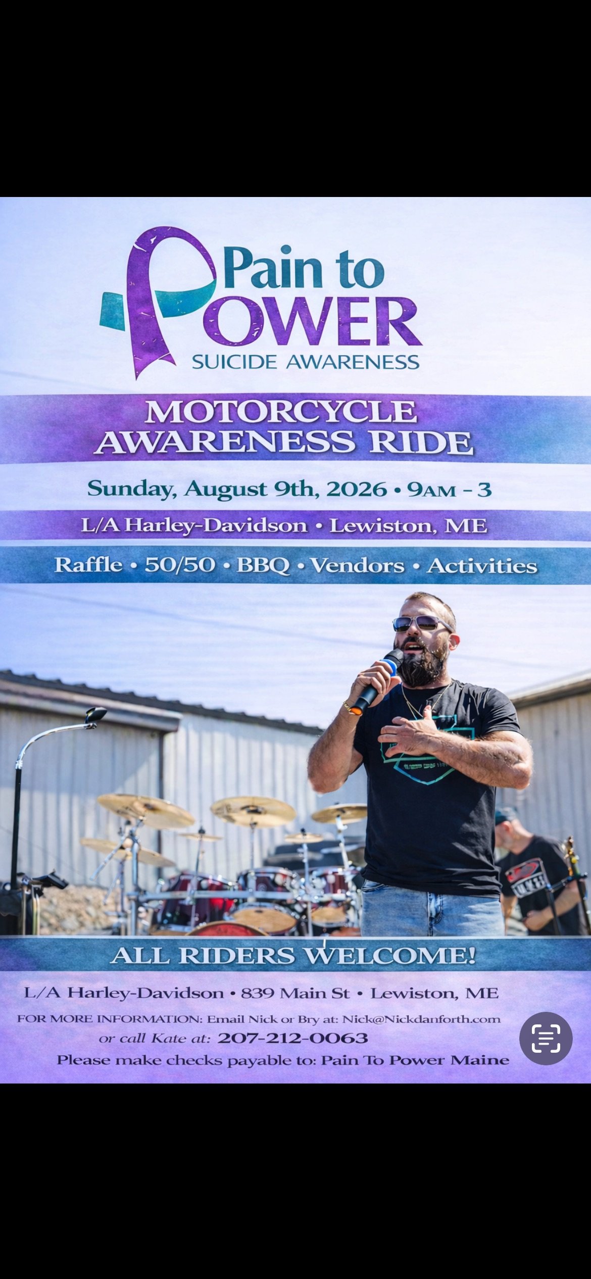 Pain To Power Suicide Awareness Motor Cycle Run