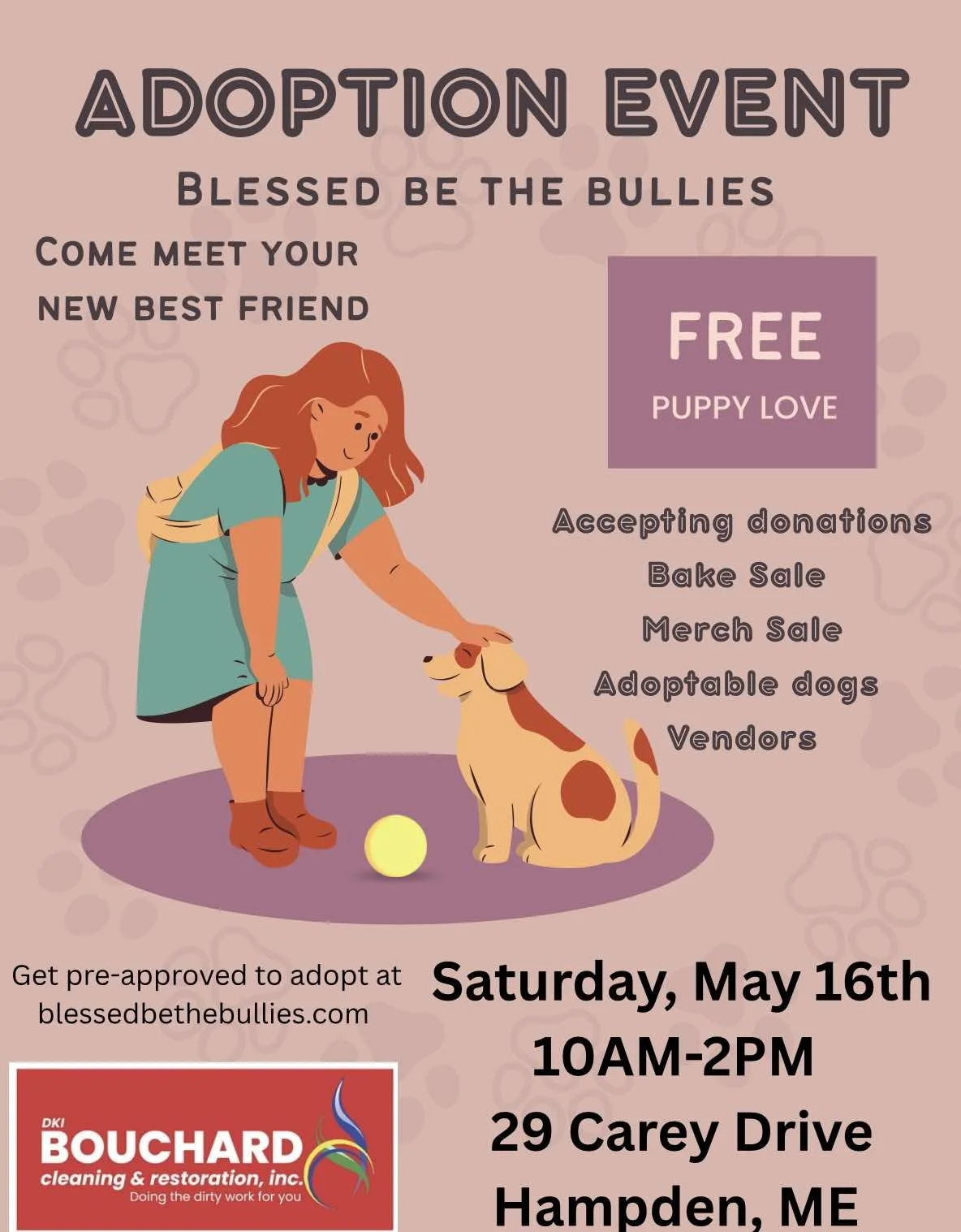 Adoption Event at Bouchard Cleaning