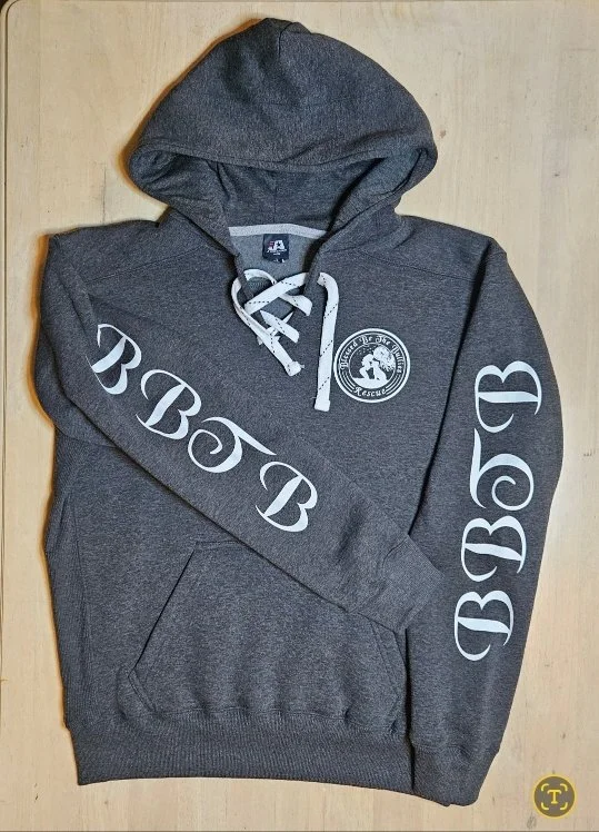 NEW !! Lace-up Hockey-Style Hooded Sweatshirt