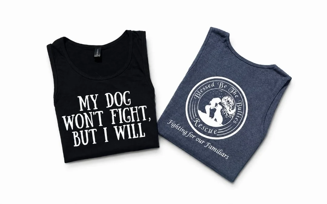 Unisex "My Dog Won't Fight But I Will" Crew Neck Tank Top