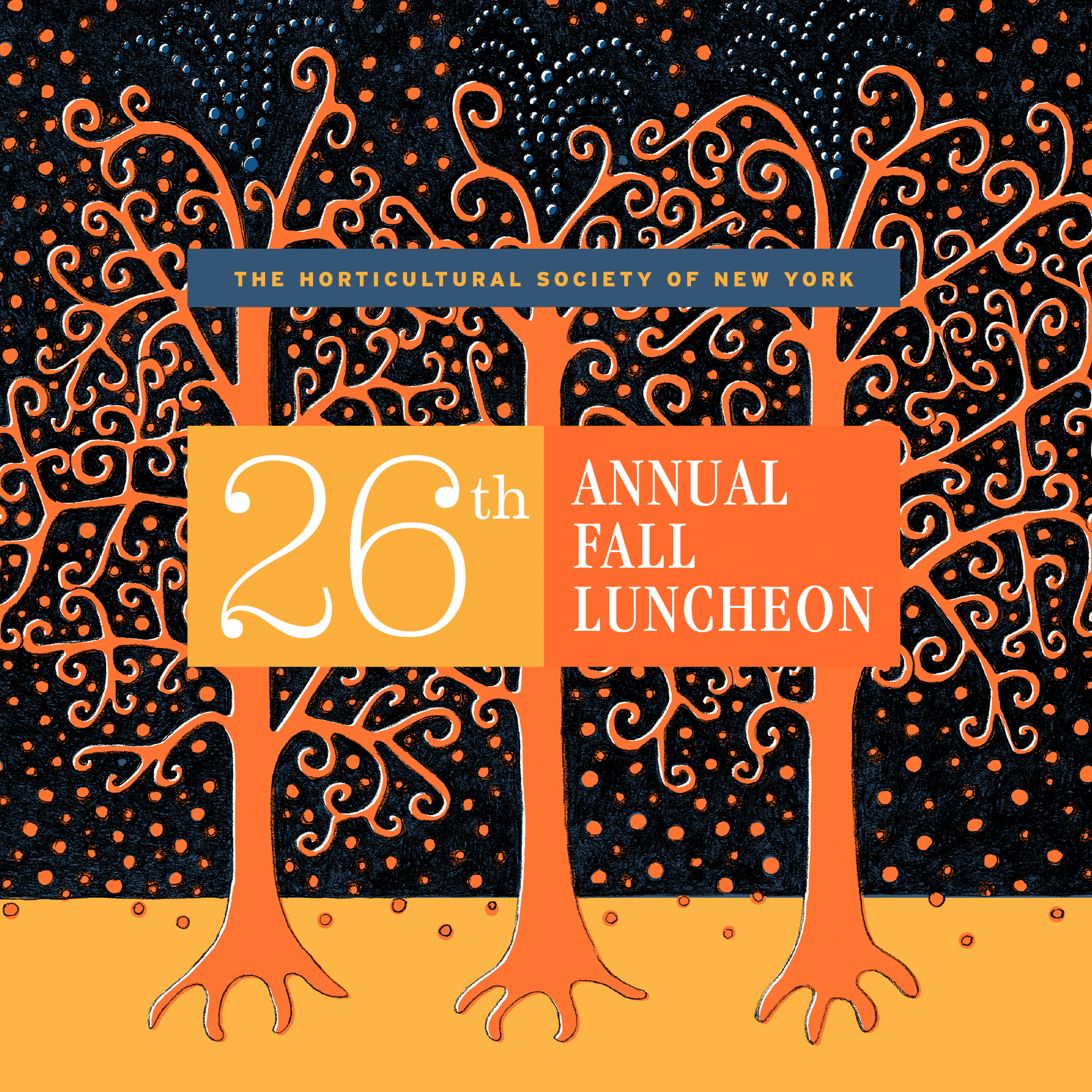 Illustration for invitation for a Fall 2019 Luncheon