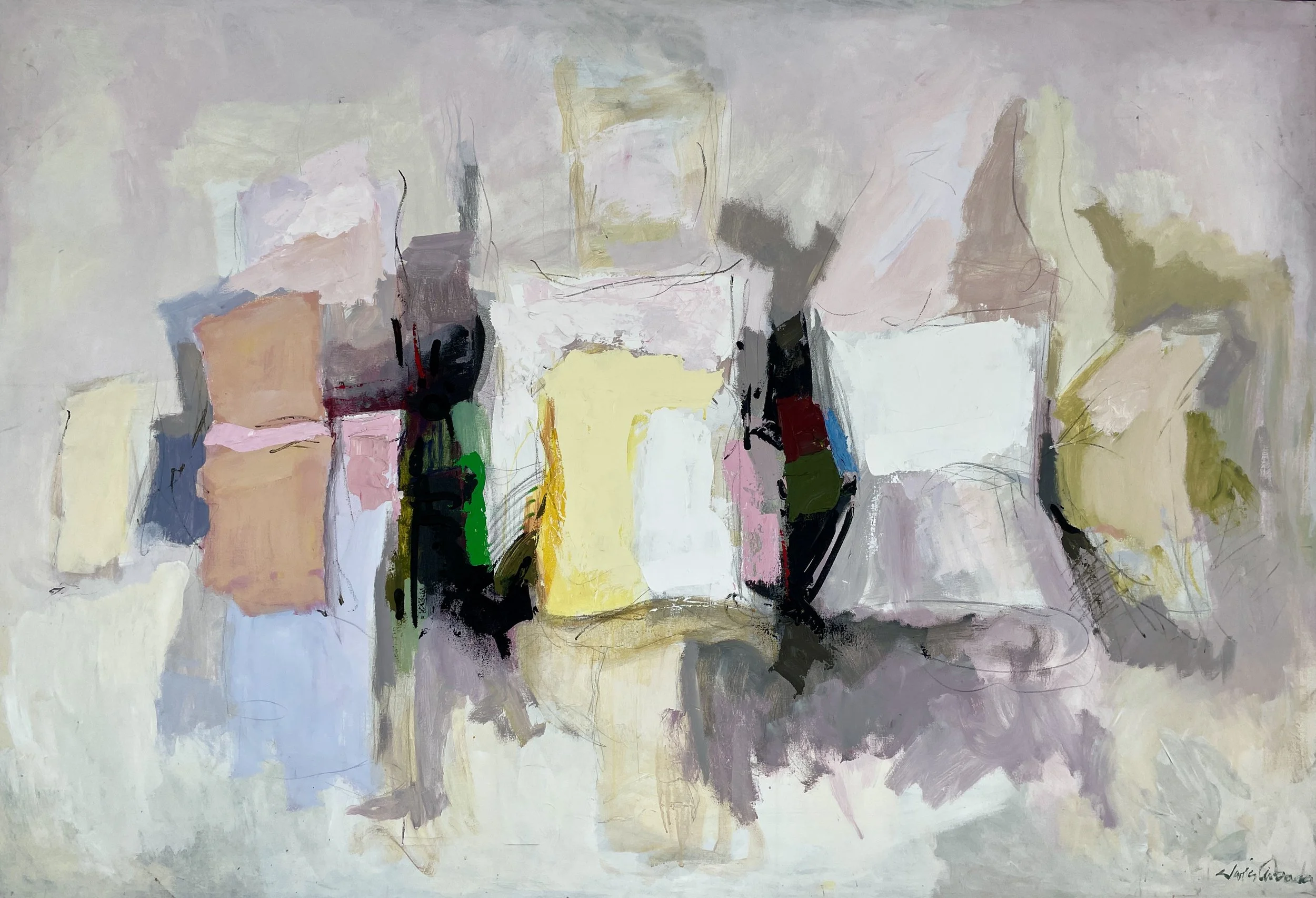 "Composition," Acrylic on Canvas, 56 x 80 in.