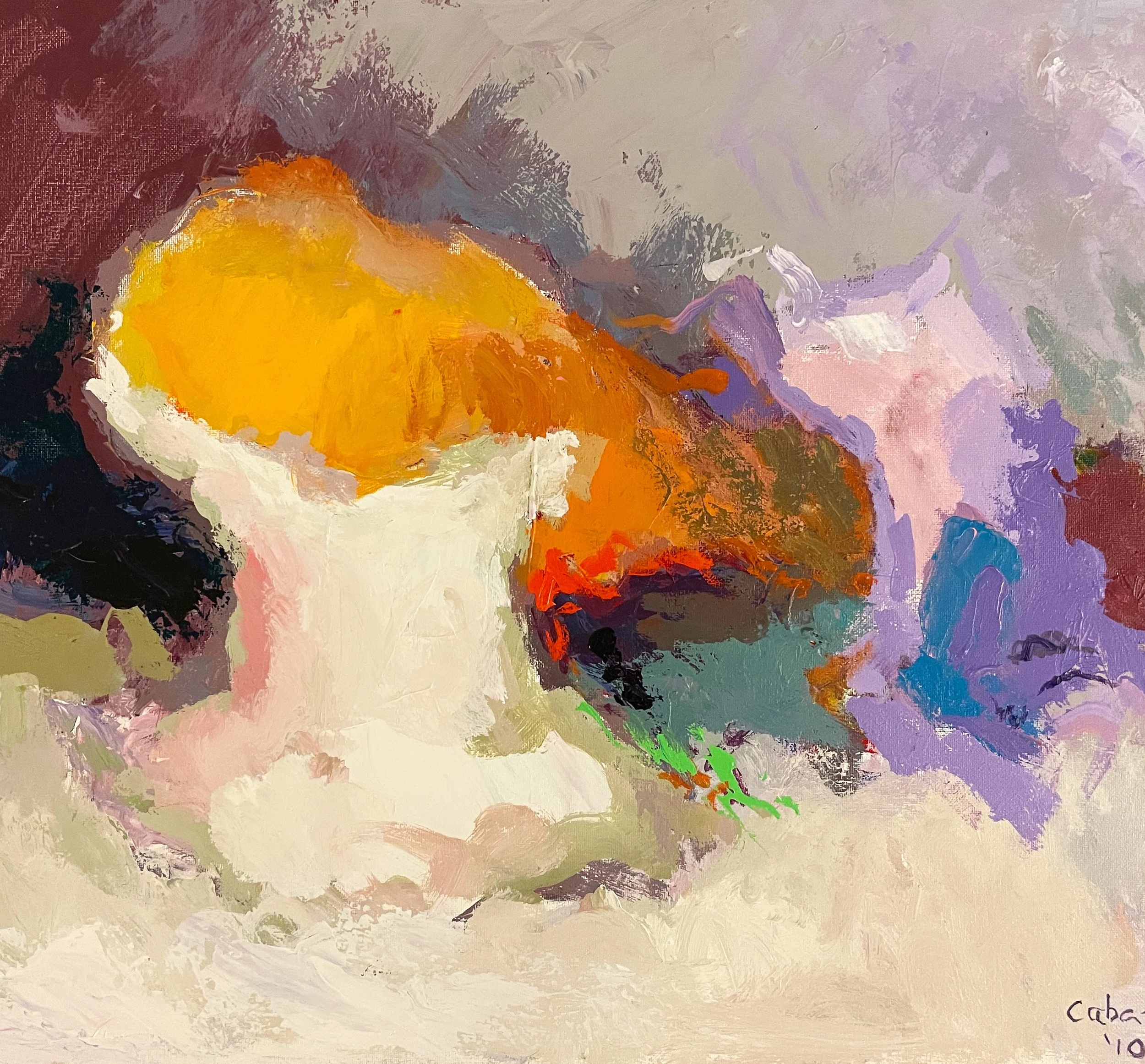 "White Curl," Acrylic on Canvas