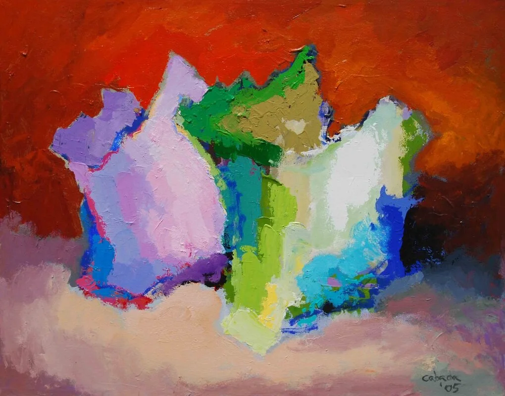 "Abstract Dwellings" ,2005, Acrylic on Canvas, 35 x 45 in.