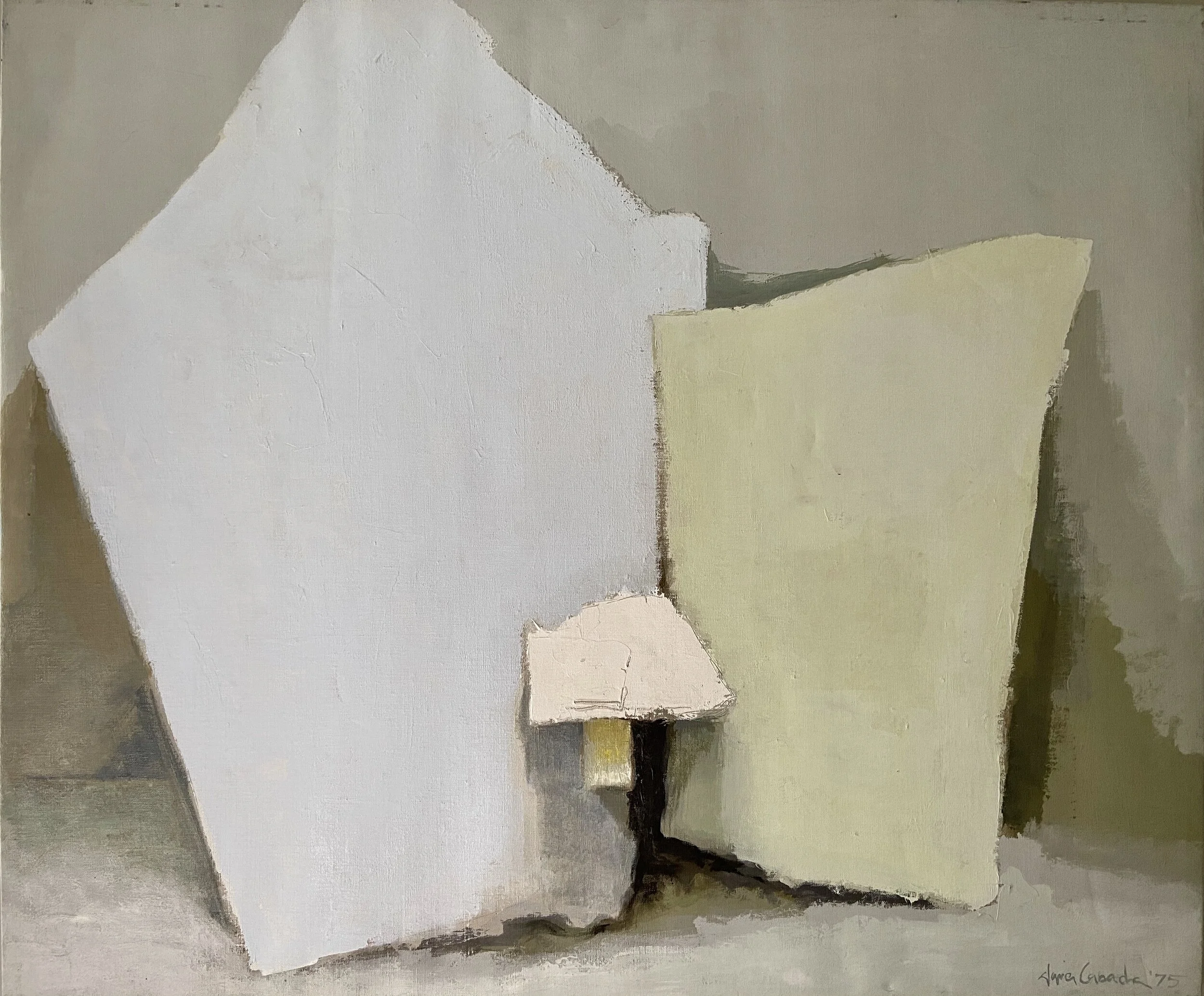 "Dwelling" 1979, Acrylic on Canvas, 40 x 48 in.