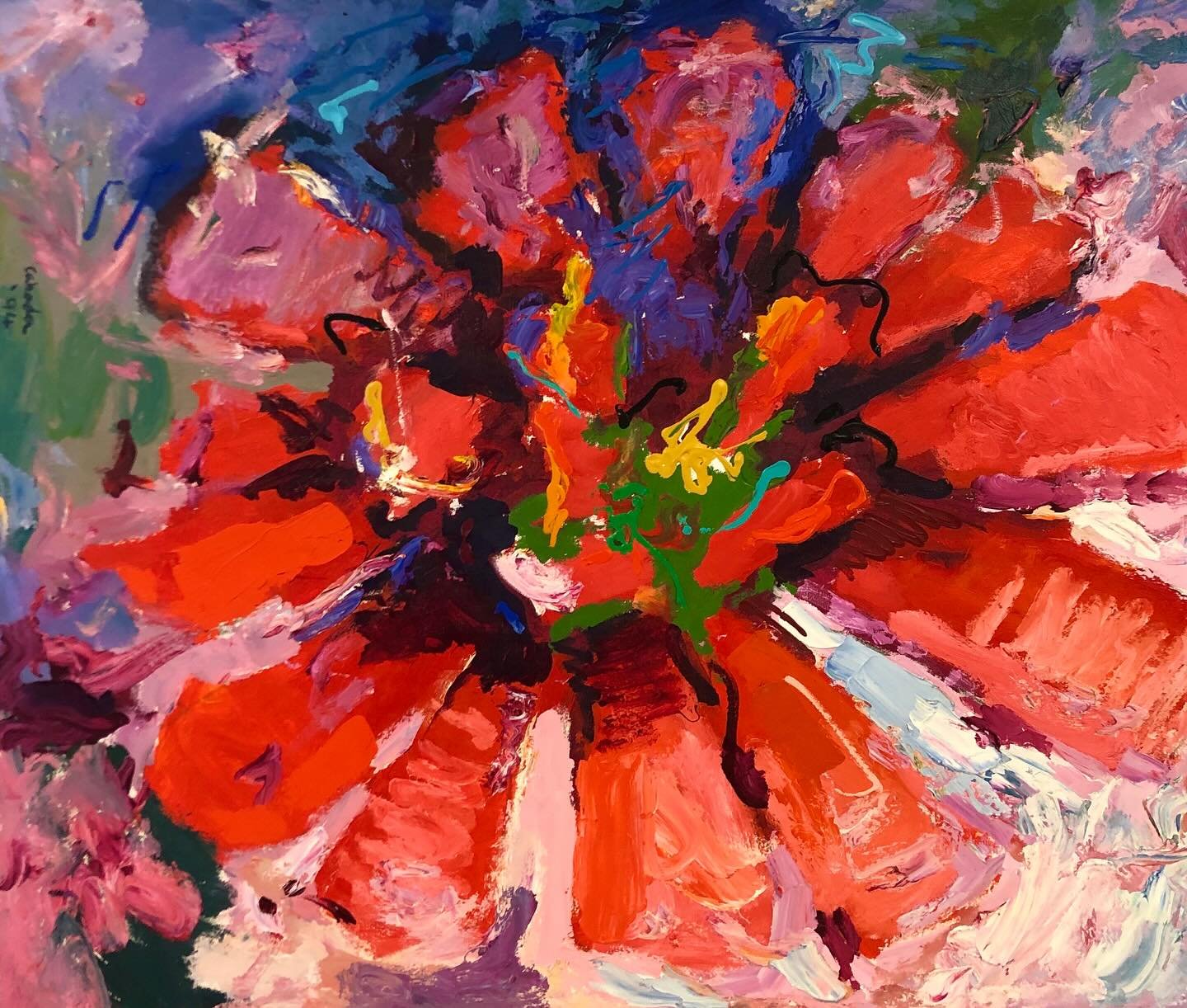 Red Zinnia, 1994, Acrylic on canvas, 48 x 60 - Sold

#abstractart #modernflorals #abstractexpressionism #instaartwork #abstractflowers #artistonig #contemporaryartist #javiercabadaart #contemporarycurated #acrylicpainting #oneofakindart #spanishartis