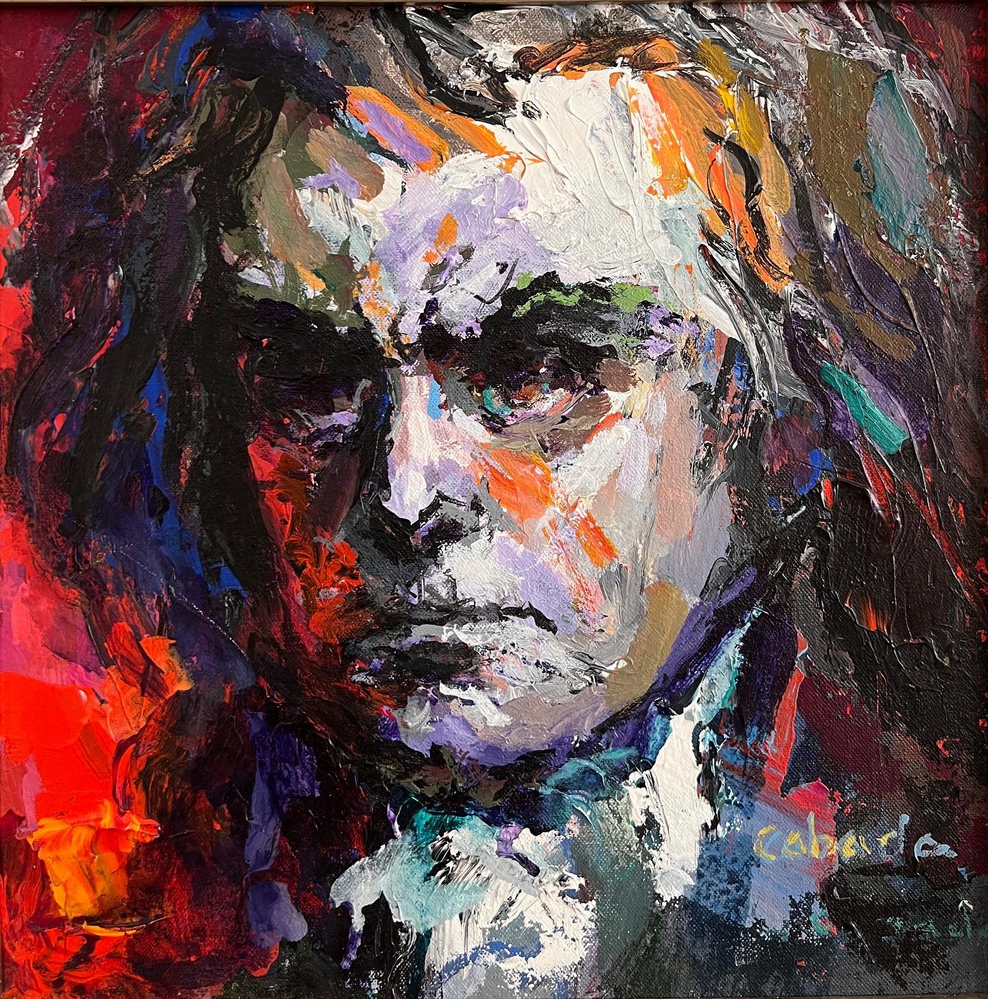 BEETHOVEN 
This composer was a revolutionary, breaking the rules, stretching musical forms to unleash emotion, and catapulting the Classical Era into the Romantic.
Visit cabada.art for all Cabada&rsquo;s composers
.
.
#beethoven #museumartist #ludwi̇