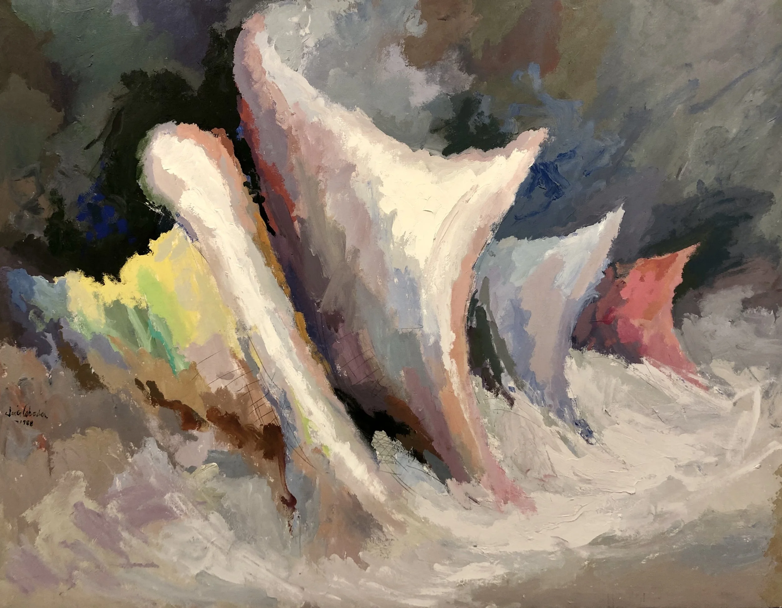 "Unfoldments", acrylic on canvas, 69 x 88