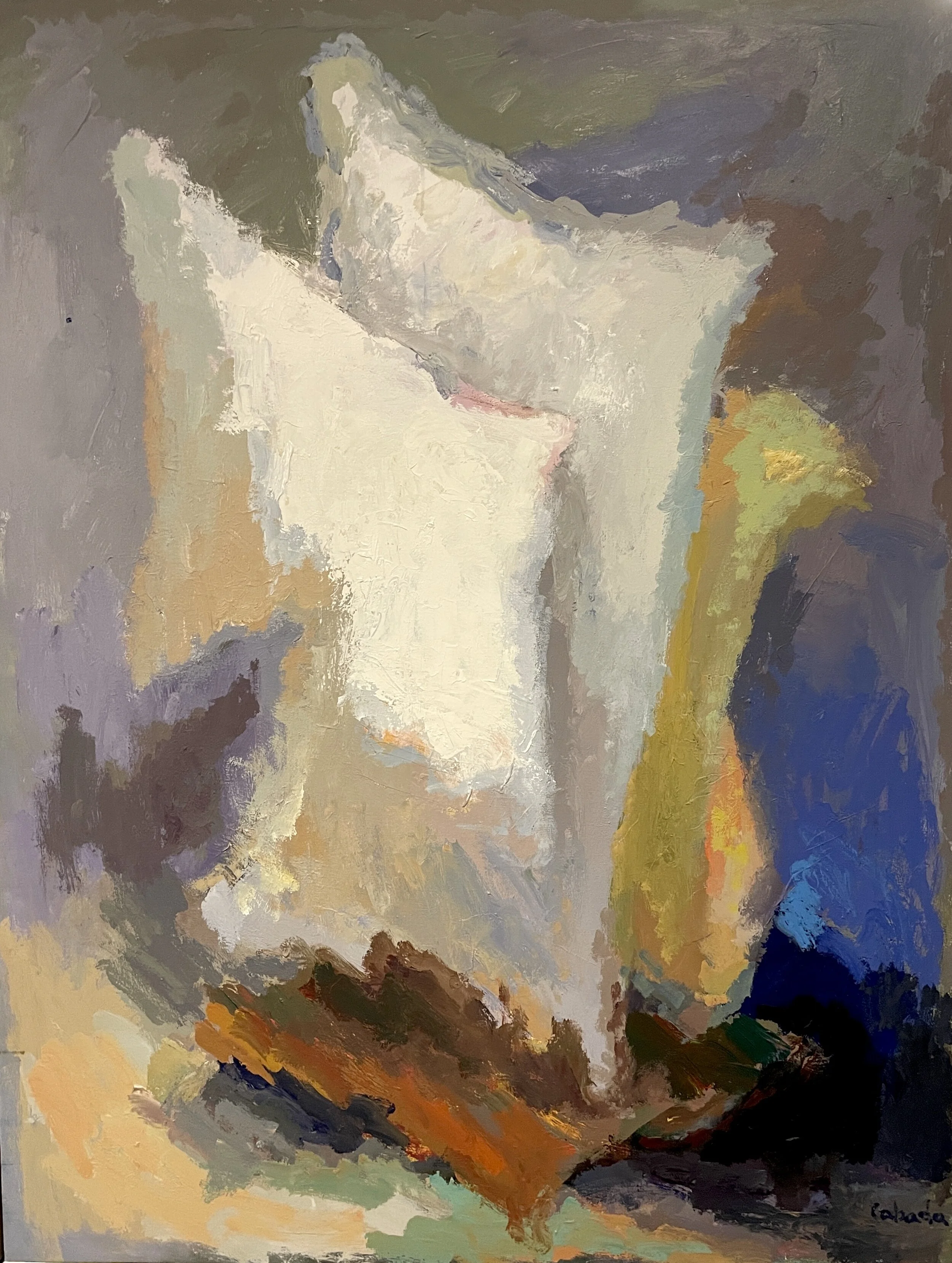 "Suspended Forms", 1986, Acrylic on Canvas, 58 x 45 in.