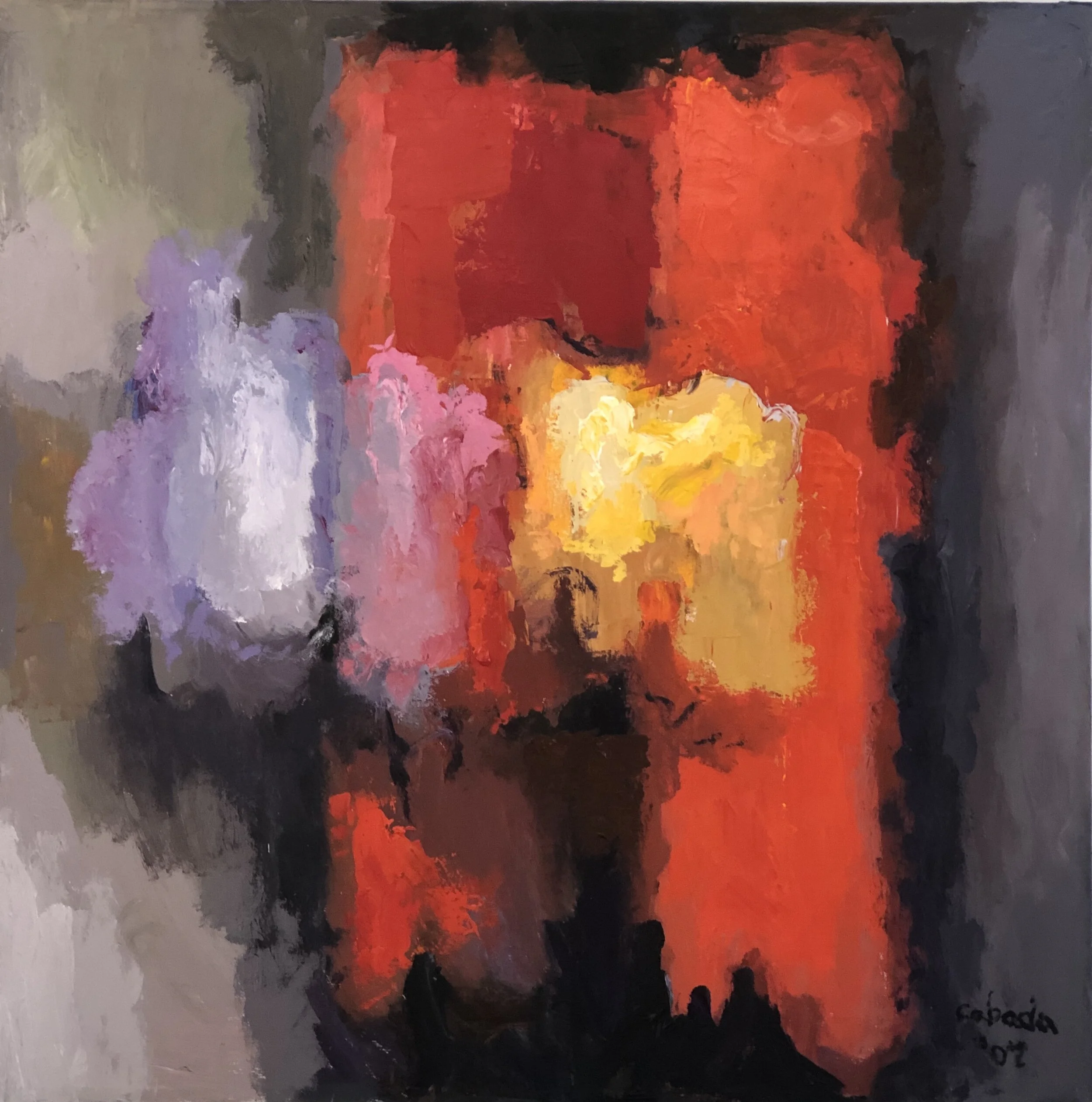 "Romance of Volume", 2002, Acrylic on canvas,  48 x 48 in.